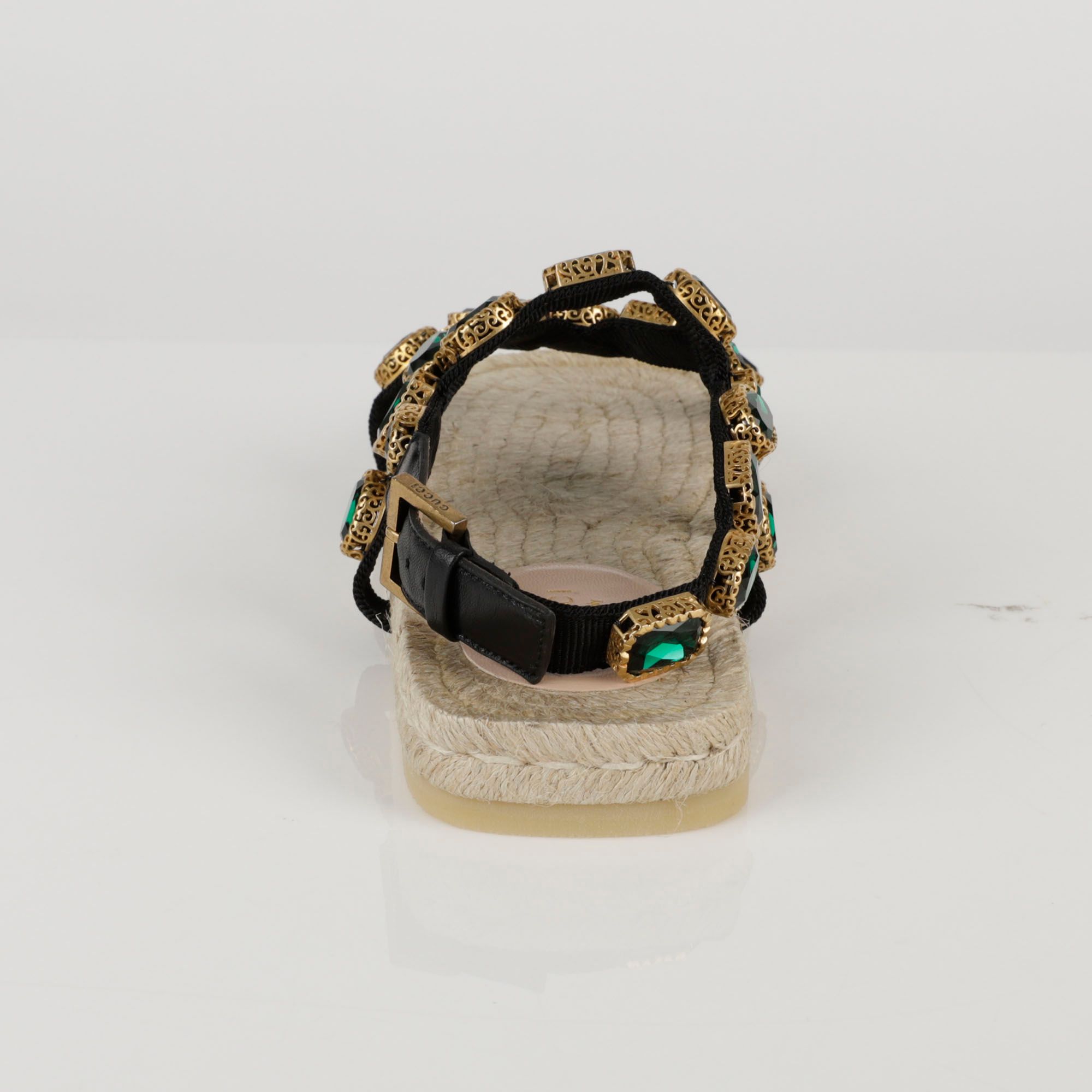 Gucci Black Grosgrain Crystal Espadrille Sandal 573024 | eBay Gucci Black Grosgrain Crystal Espadrille Sandal 573024 | eBay