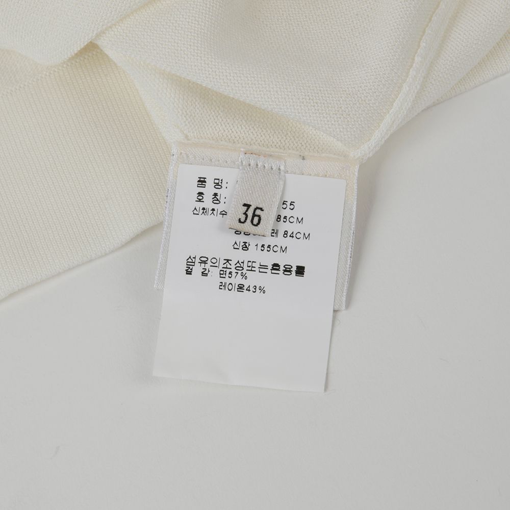 Pre-Owned H822510 36サイズ ブランカラー コットン クロシェ ワンピース 46050647 [U]