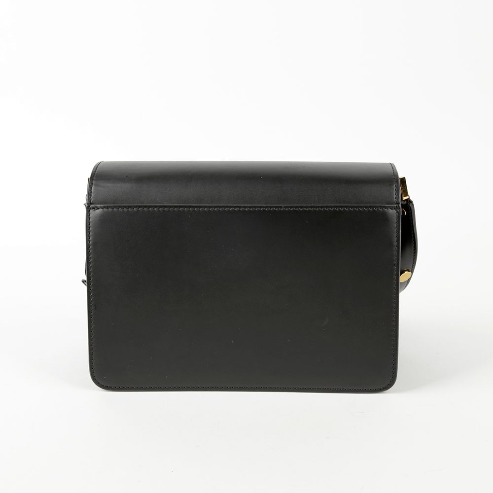 Marni Medium Black Leather Trunk Shoulder and Crossbody Bag