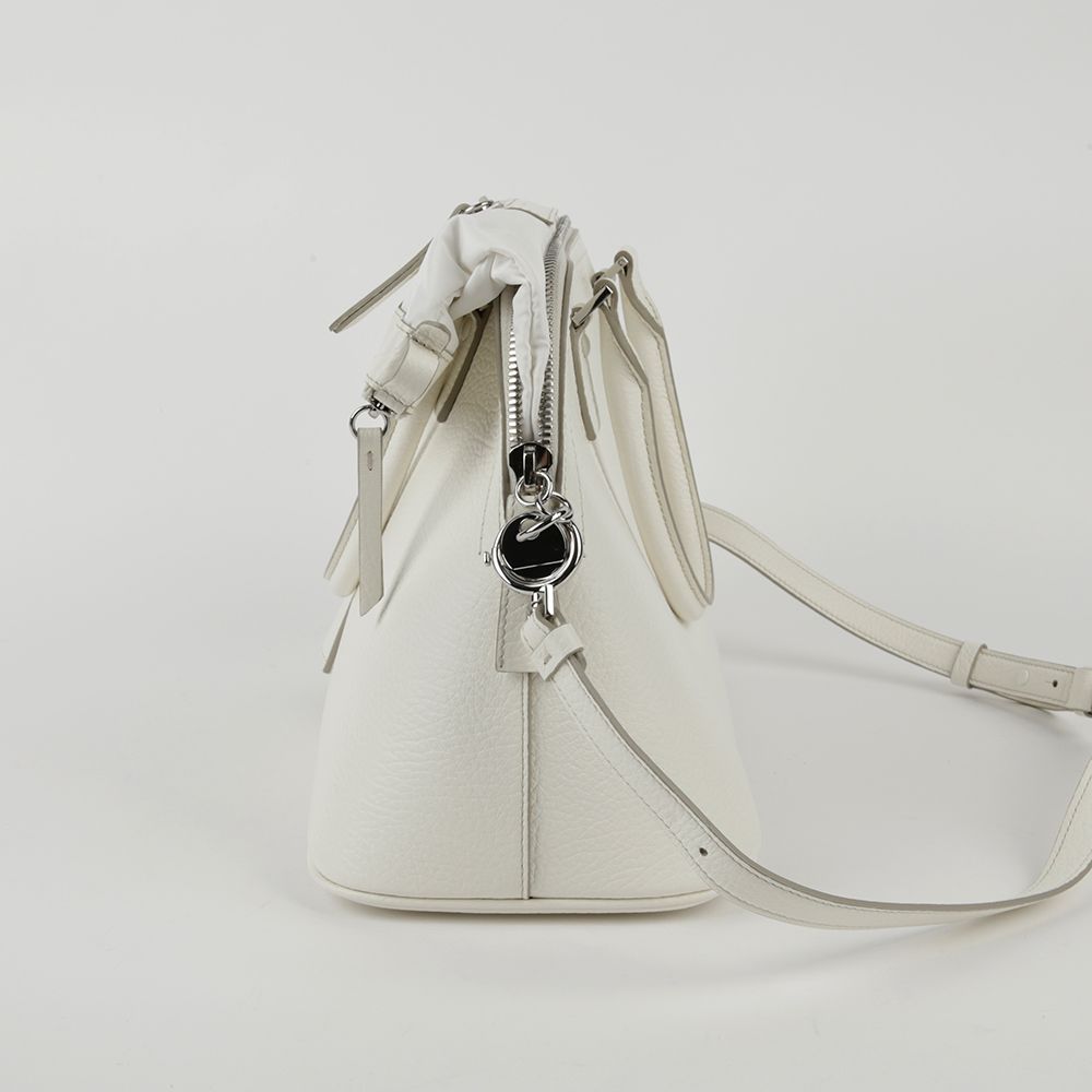 Maison Margiela Medium White Leather 5AC Tote and Shoulder Maison Margiela Medium White Leather 5AC Tote and Shoulder