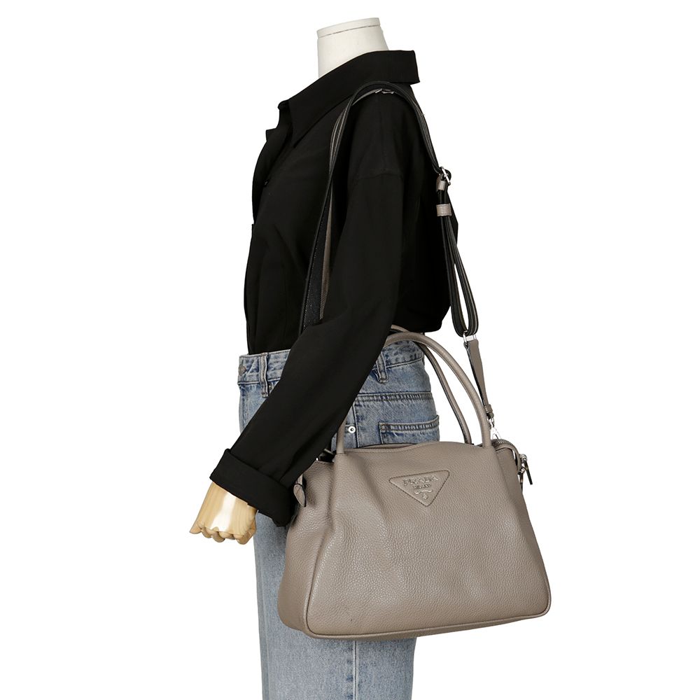 Prada Large Clay Grey Vitello Daino Tote Shoulder Bag 1BC170 Prada Large Clay Grey Vitello Daino Tote Shoulder Bag 1BC170