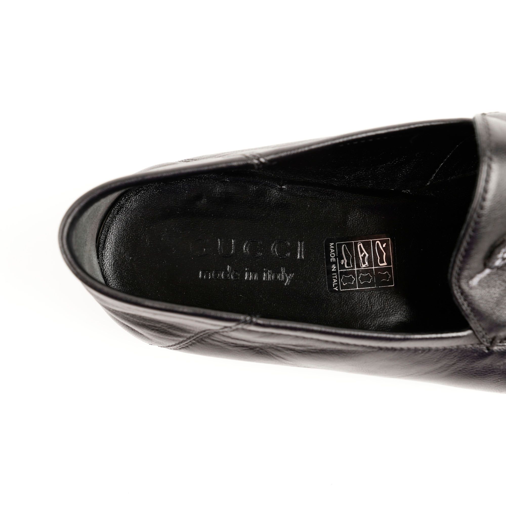 Gucci Black Leather Snake Hole Slip-on Loafers 429062 6.5 | eBay