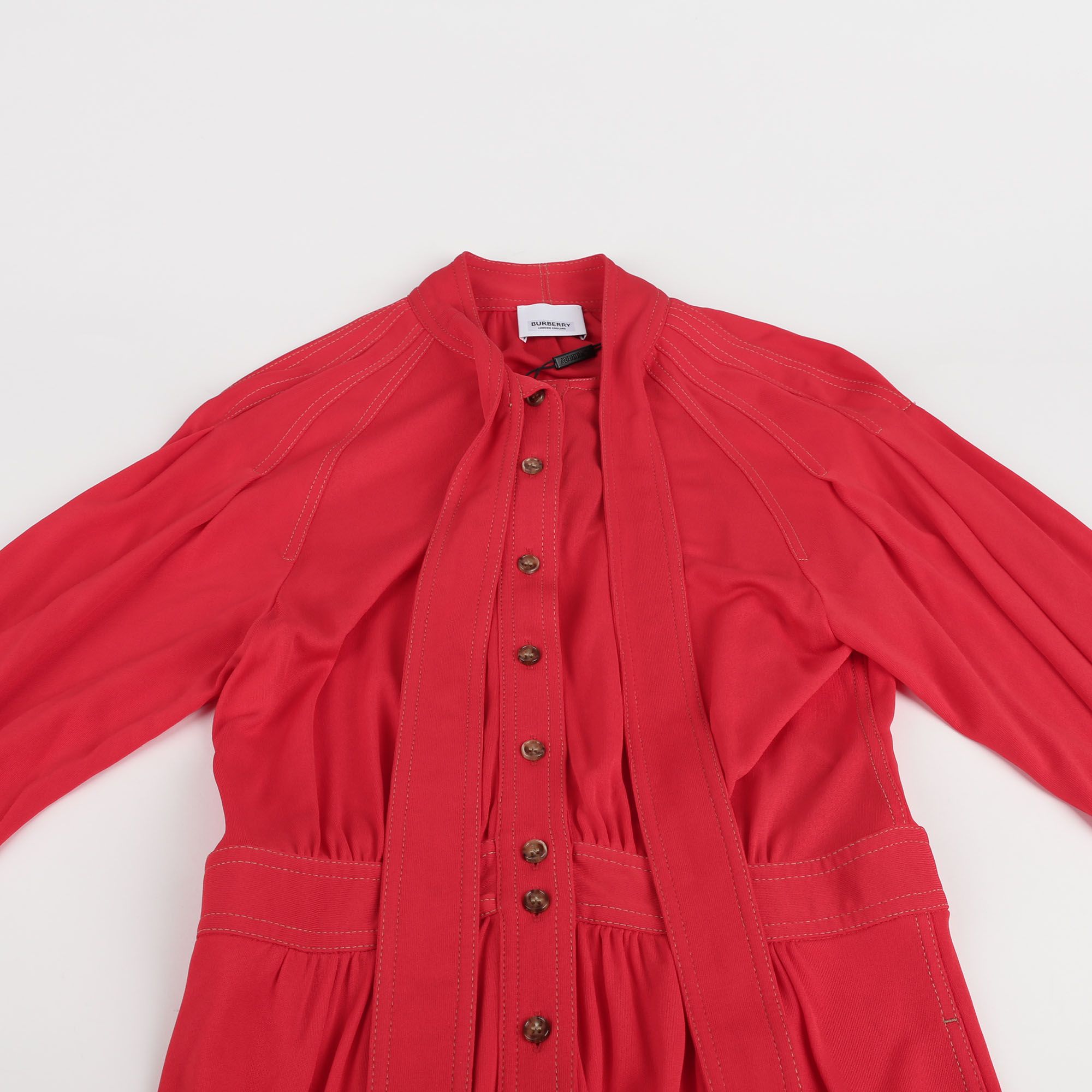 Burberry Red Jersey Tie One Piece Dress 8014207 | eBay