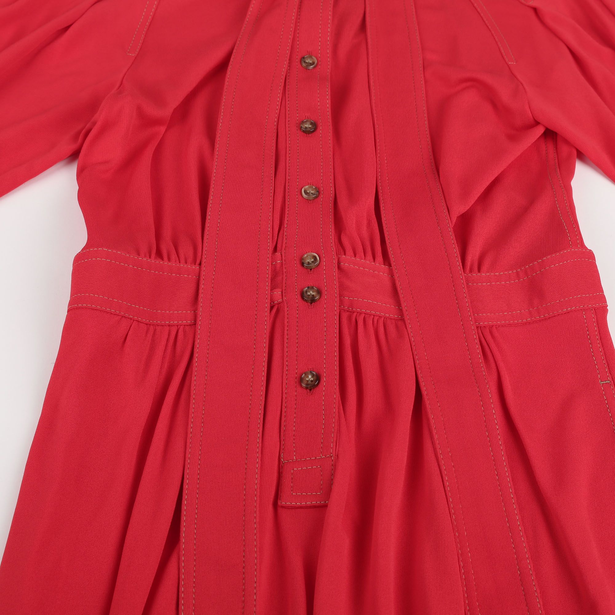 Burberry Red Jersey Tie One Piece Dress 8014207 | eBay