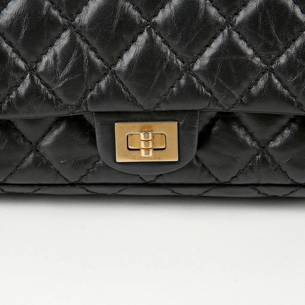 CHANEL Black Vintage Calf 2.55 Chain Belt Bag A57791 | eBay