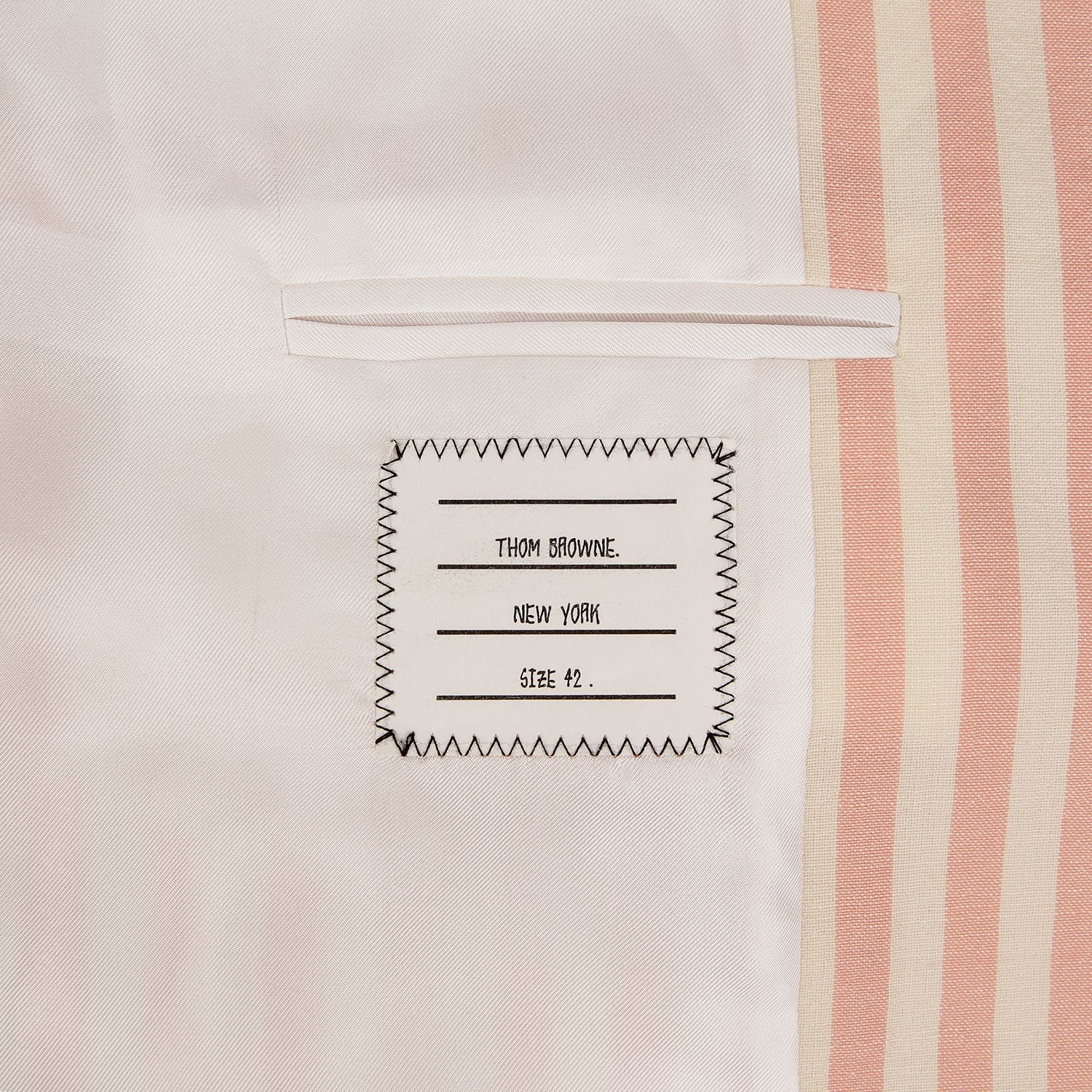 Thom Browne Striped Pink Wool Blend Jacket FBC334D - 42 Size