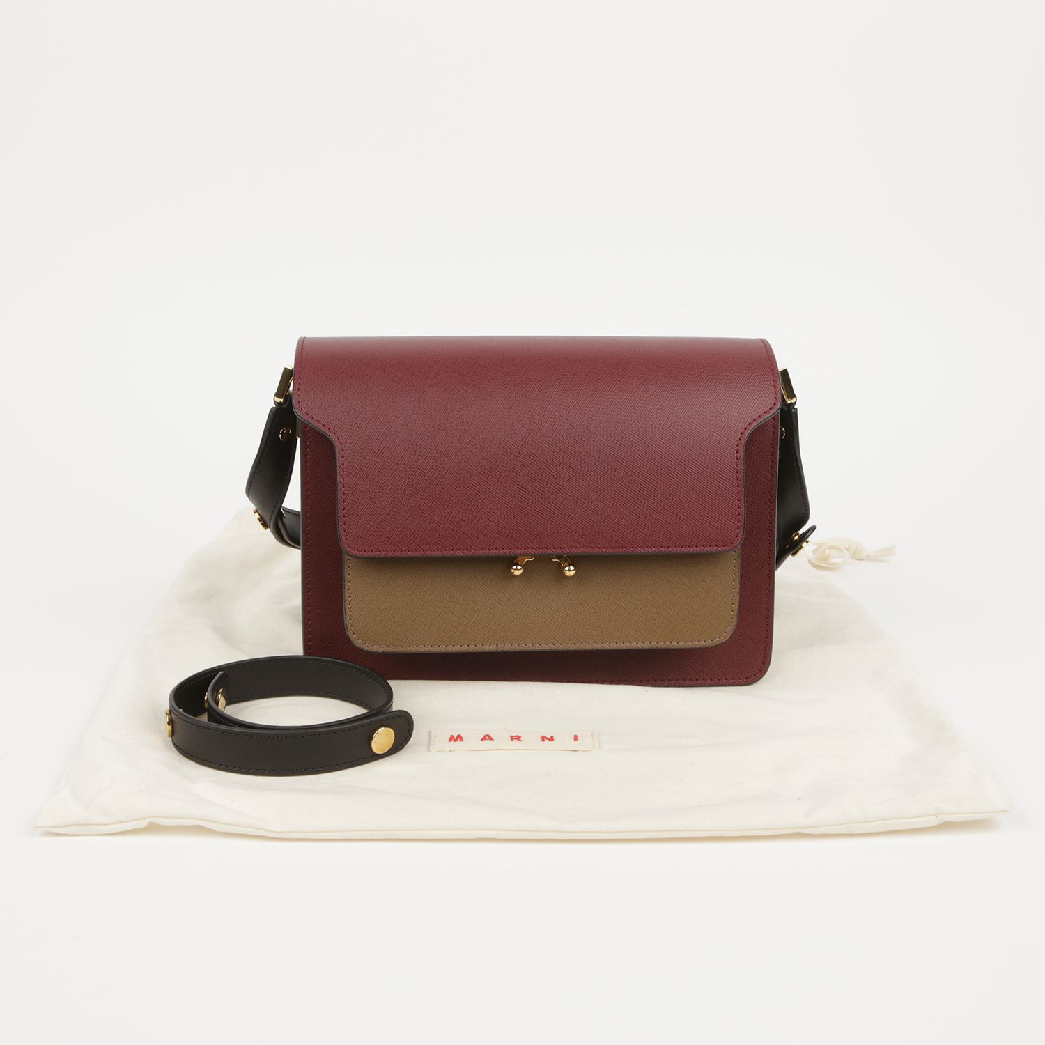 アメージングタイランド・グランドセール Marni Medium Multi Color Saffiano Trunk Shoulder and バッグ
