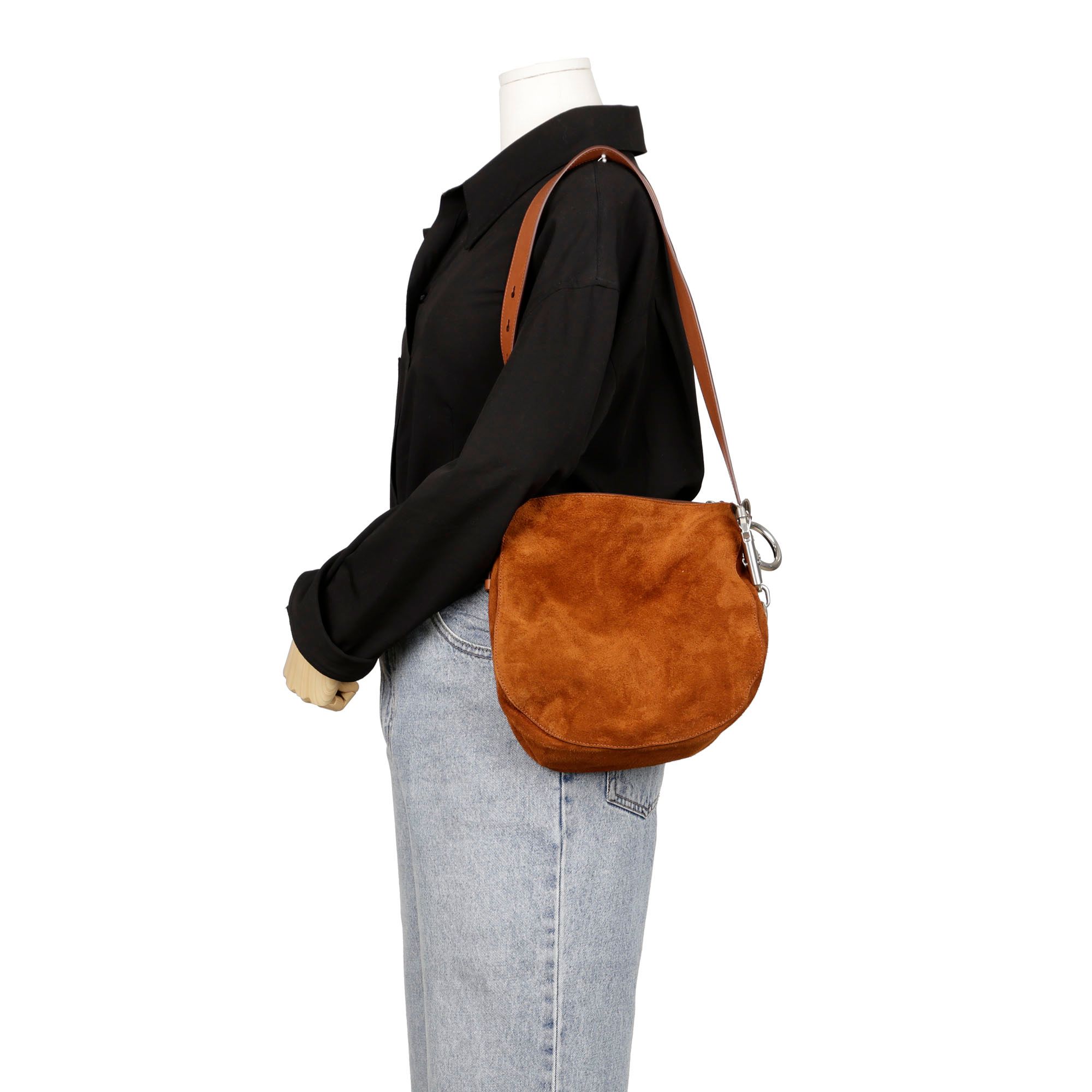 Burberry Small Bruchiatto Suede Leather Night Shoulder Bag