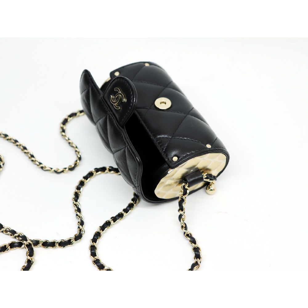CHANEL Mini Crossbody Card Holder Jewel Chain Bag Full Set