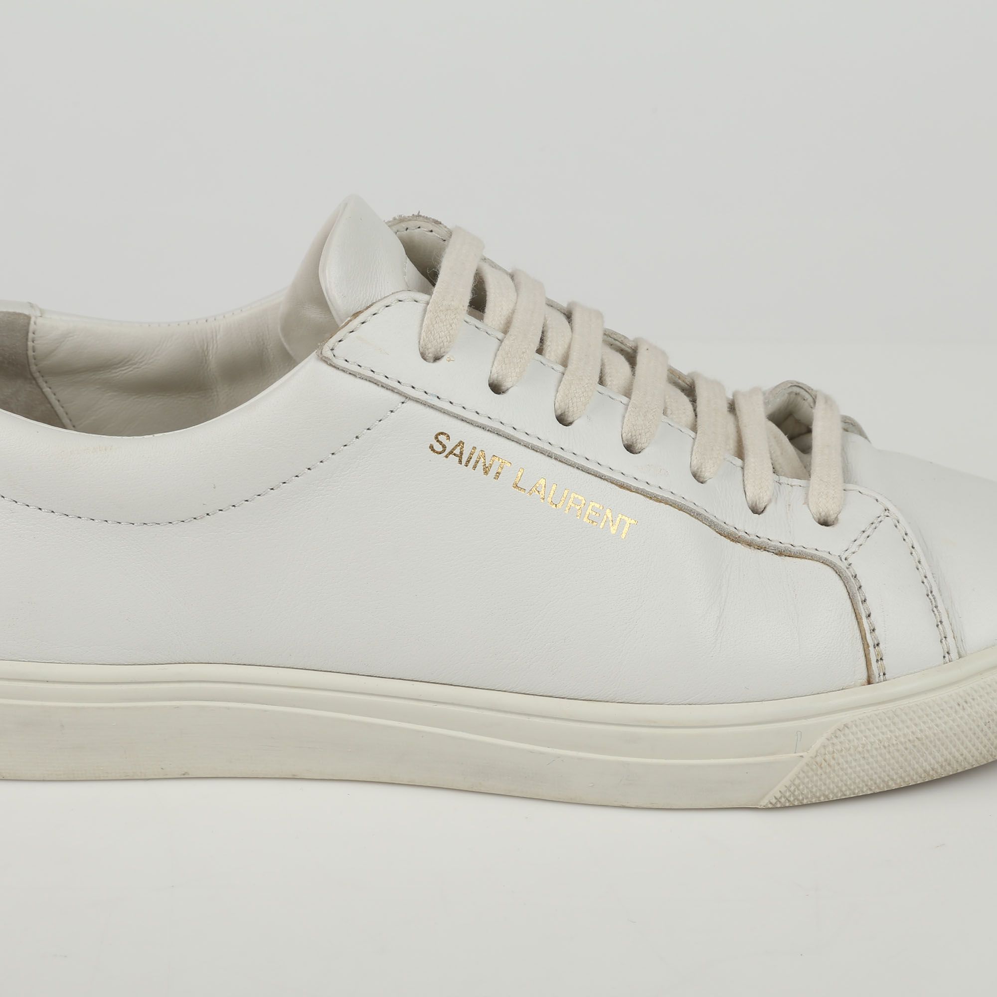 Saint Laurent White Leather Andy Low-Cut Sneakers 606831 | eBay