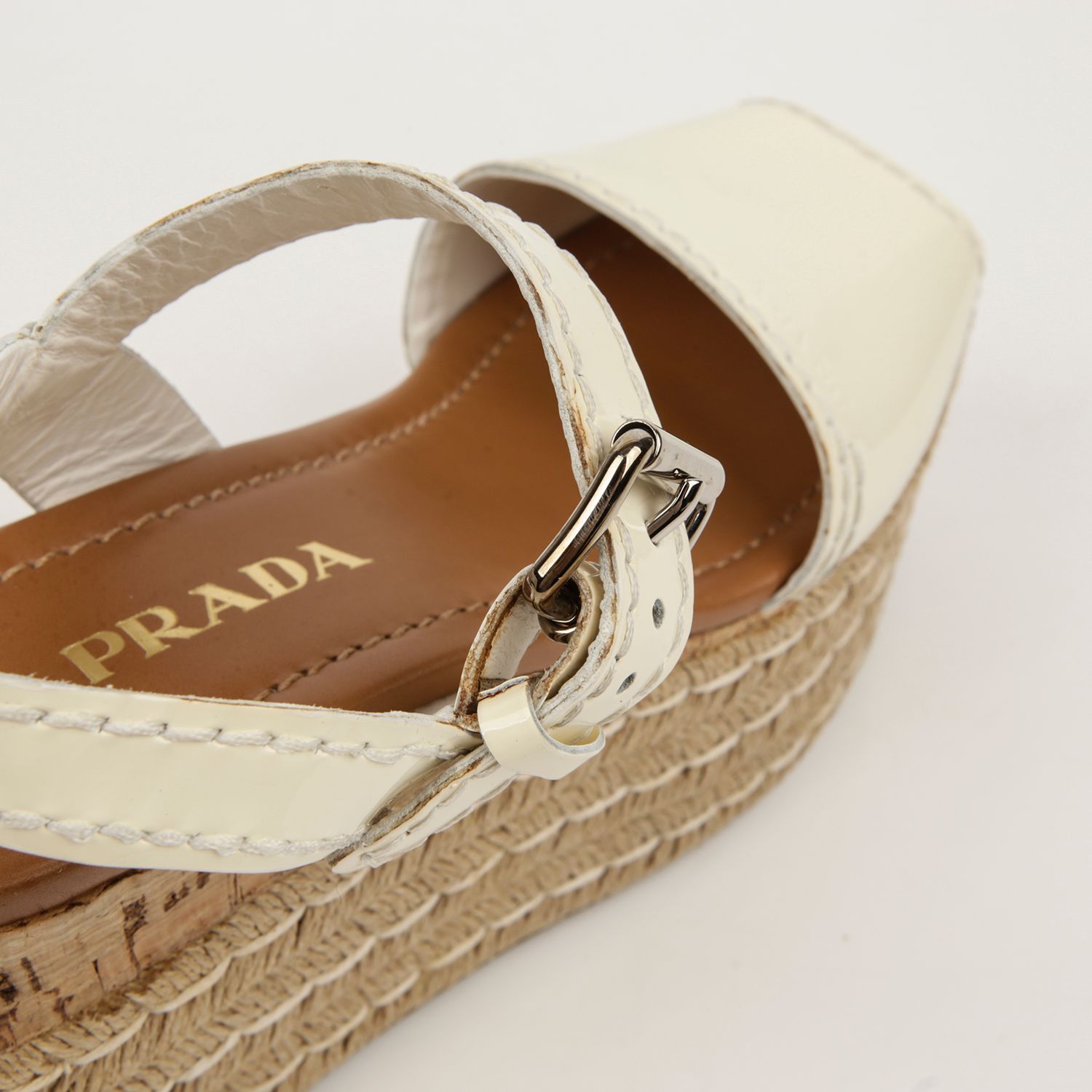 Prada Ankle Strap Espadrille Sandals 1XZ452 Size 36 | eBay