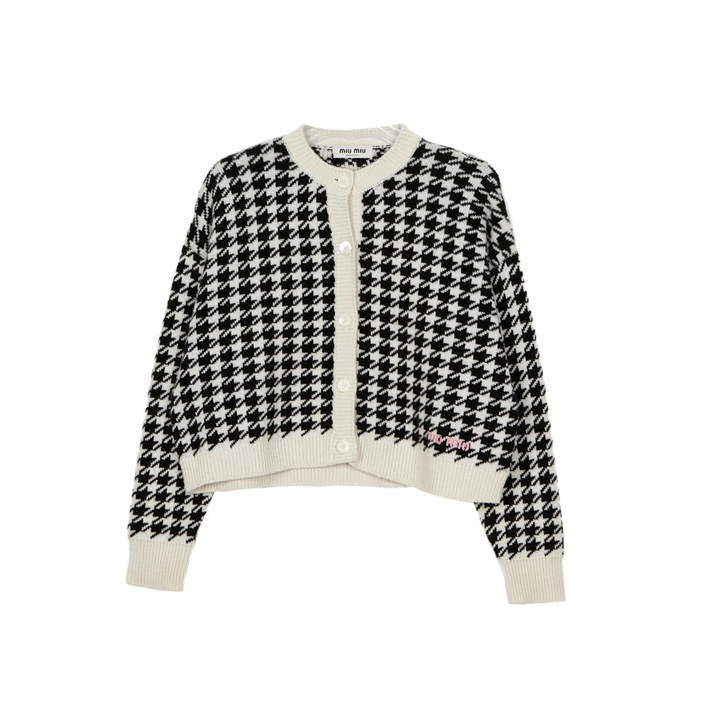 Miu Miu Houndstooth Cardigan MMF651 (Size 36) | eBay