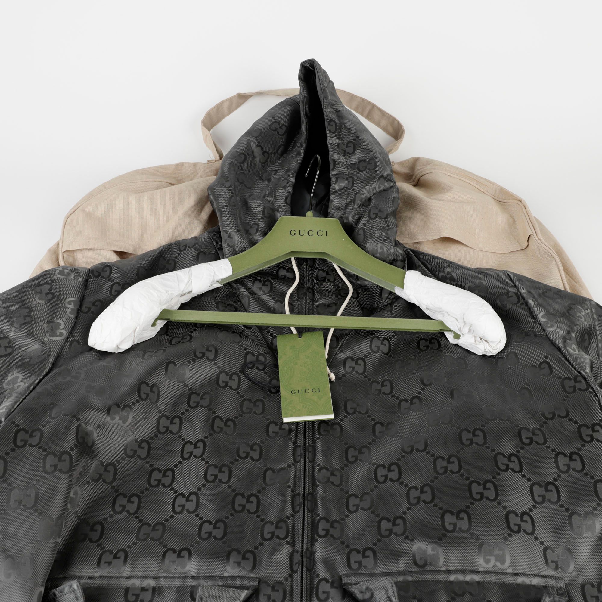未使用級 2wayフード取り外し可◎GUCCI GG柄 ブラック