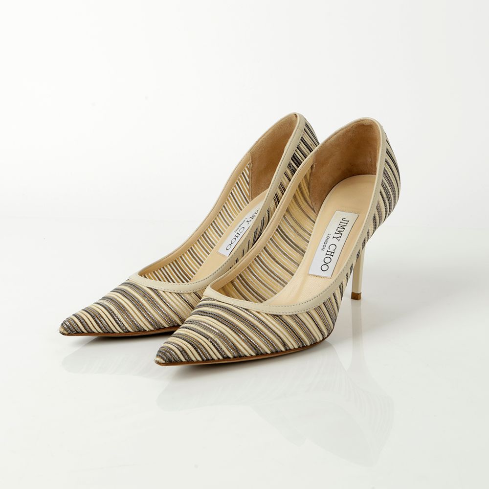 Jimmy Choo Striped Mesh Pumps Heels Size 35 76781298 | eBay Jimmy Choo Striped Mesh Pumps Heels Size 35 76781298 | eBay