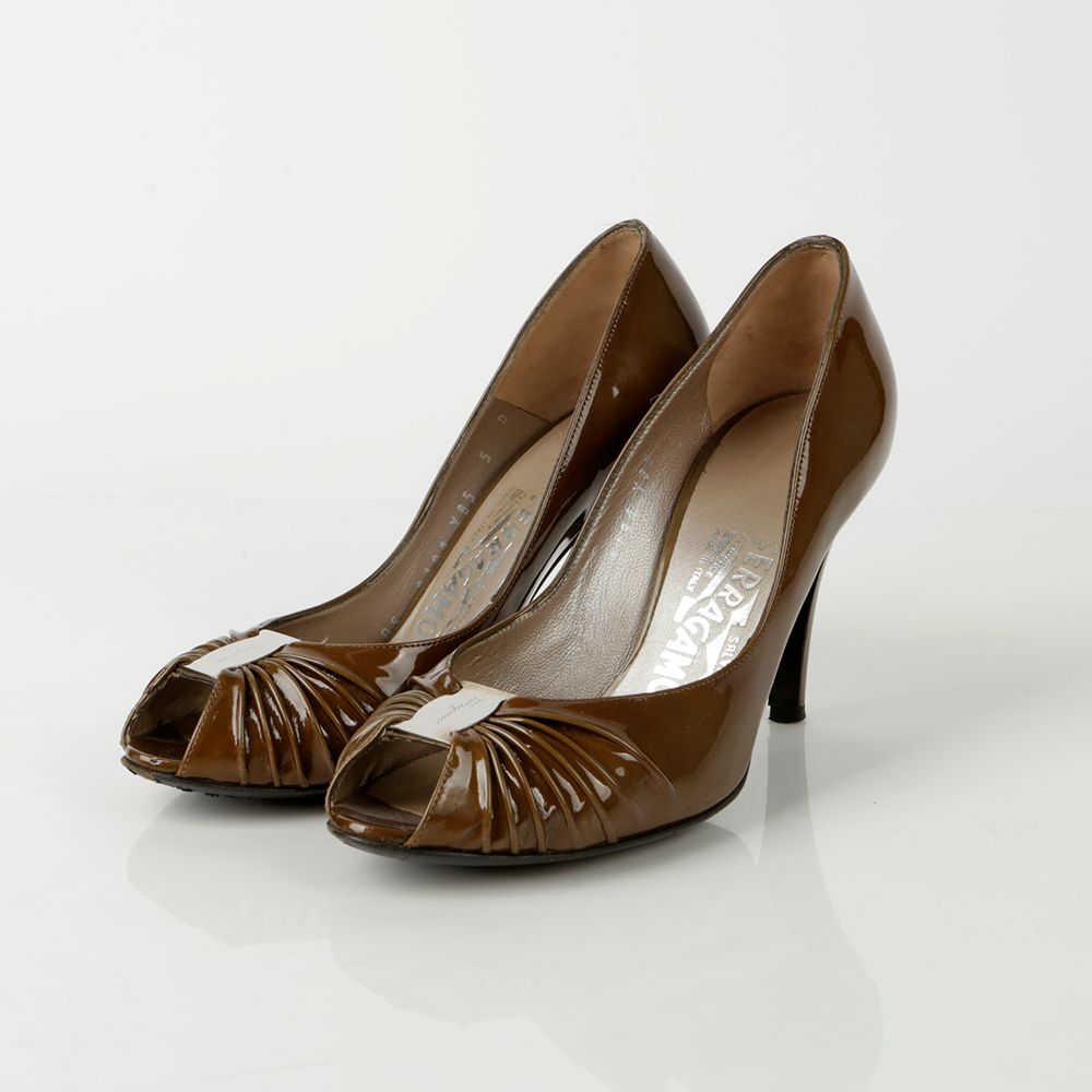 Salvatore Ferragamo Open Toe Pumps Size 5 76781494 | eBay