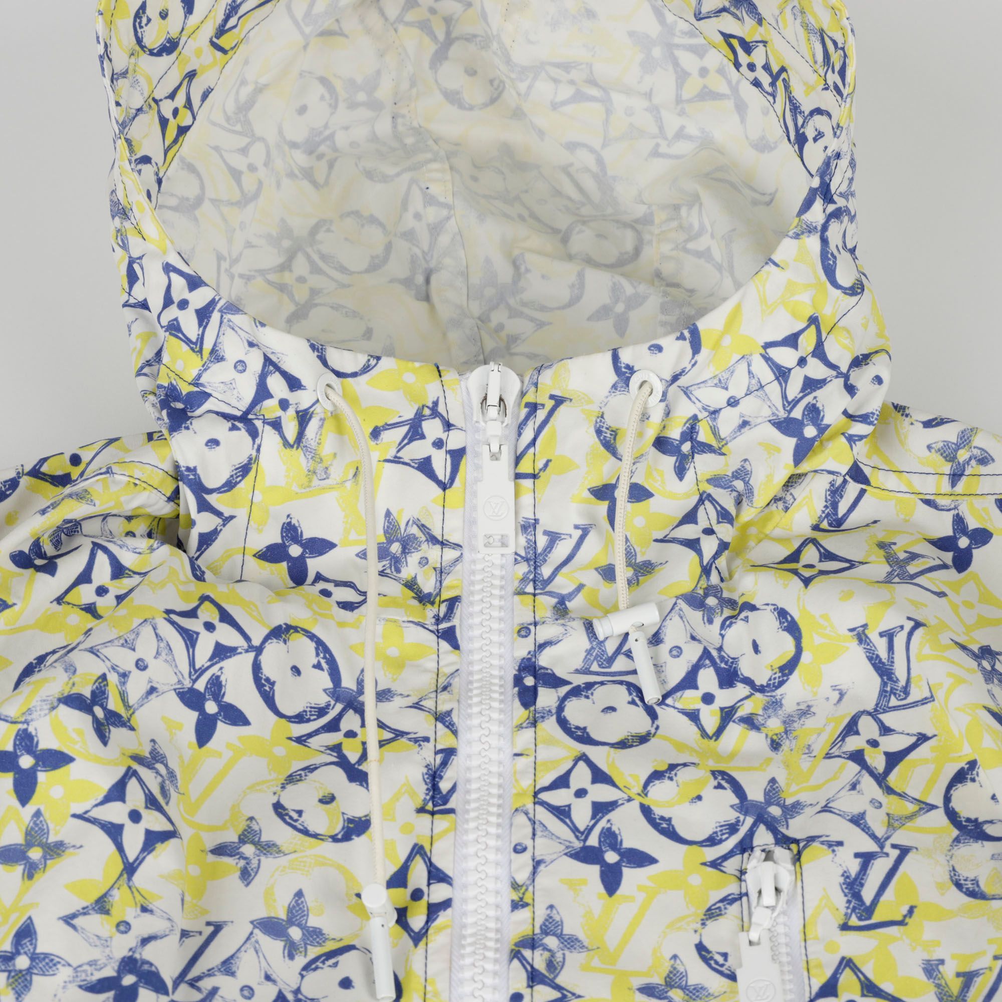 Louis Vuitton Long Hooded Windbreaker Jacket Size 36