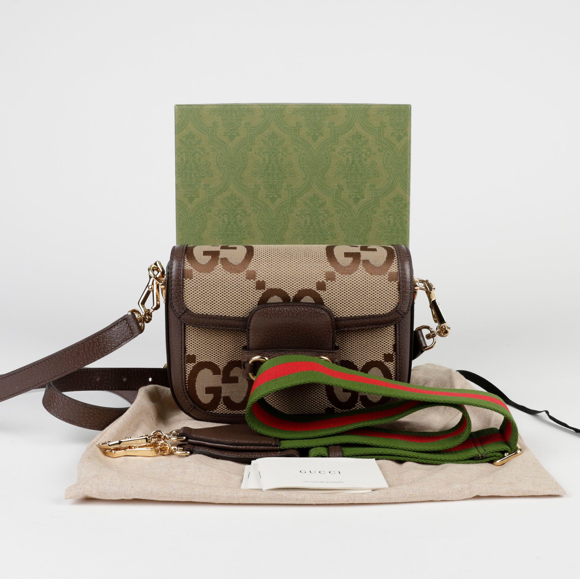 Gucci Jumbo GG Horsebit 1955 Mini Shoulder & Crossbody Bag