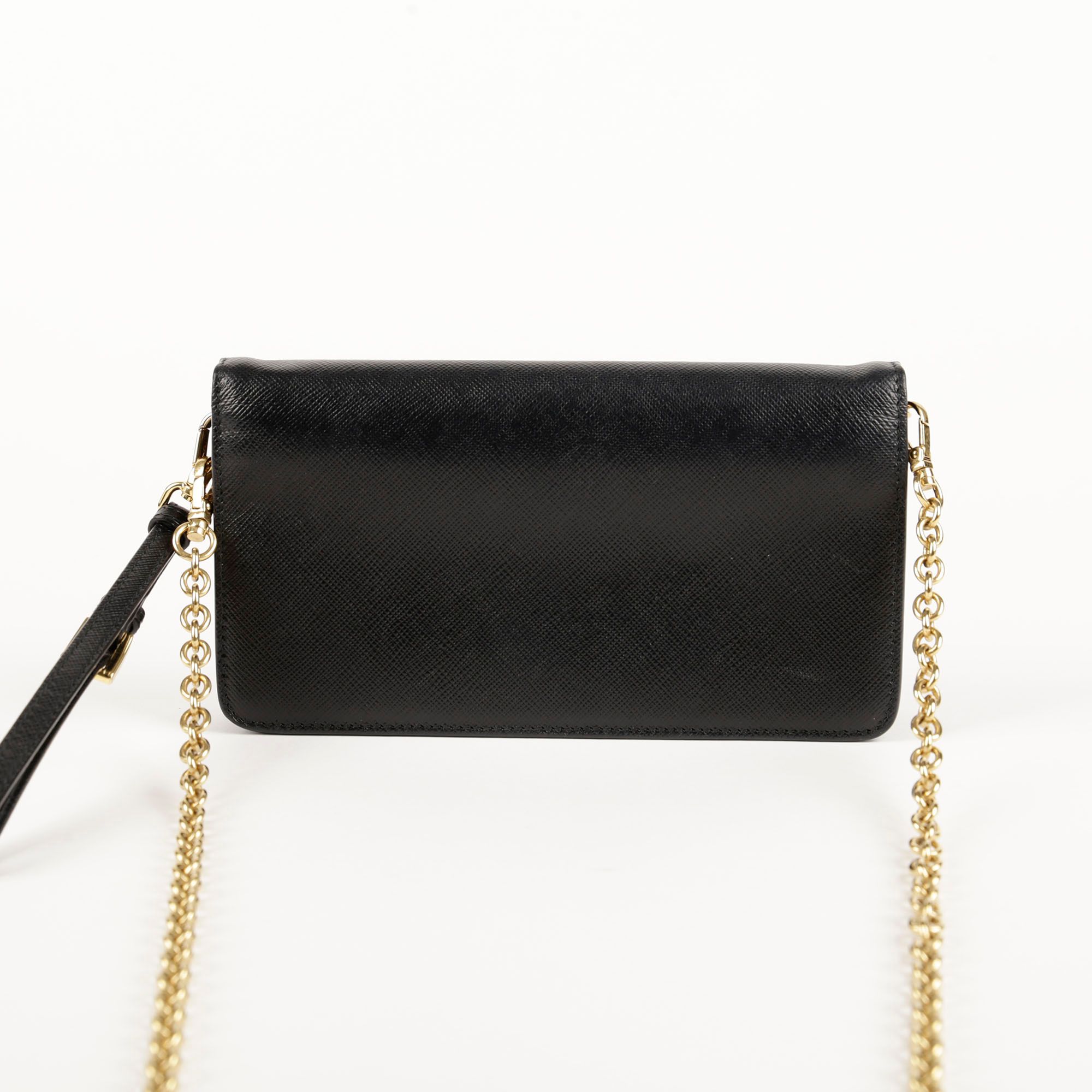 Prada Monochrome Chain Mini Wallet & Crossbody 1DH029 | eBay