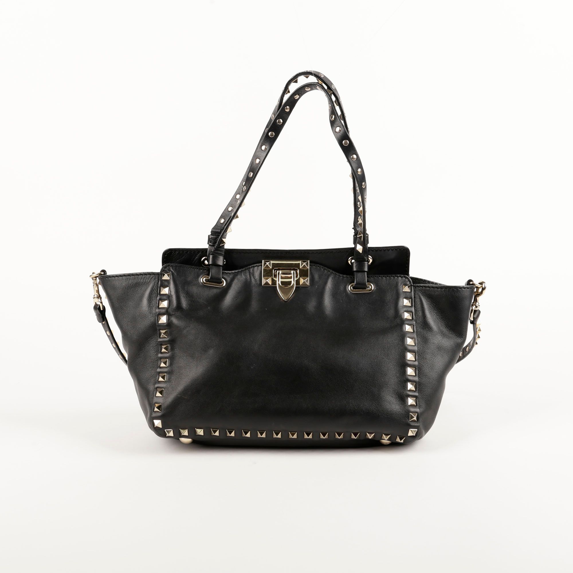 Valentino Small Rockstud Trapeze Tote and Shoulder Bag Valentino Small Rockstud Trapeze Tote and Shoulder Bag