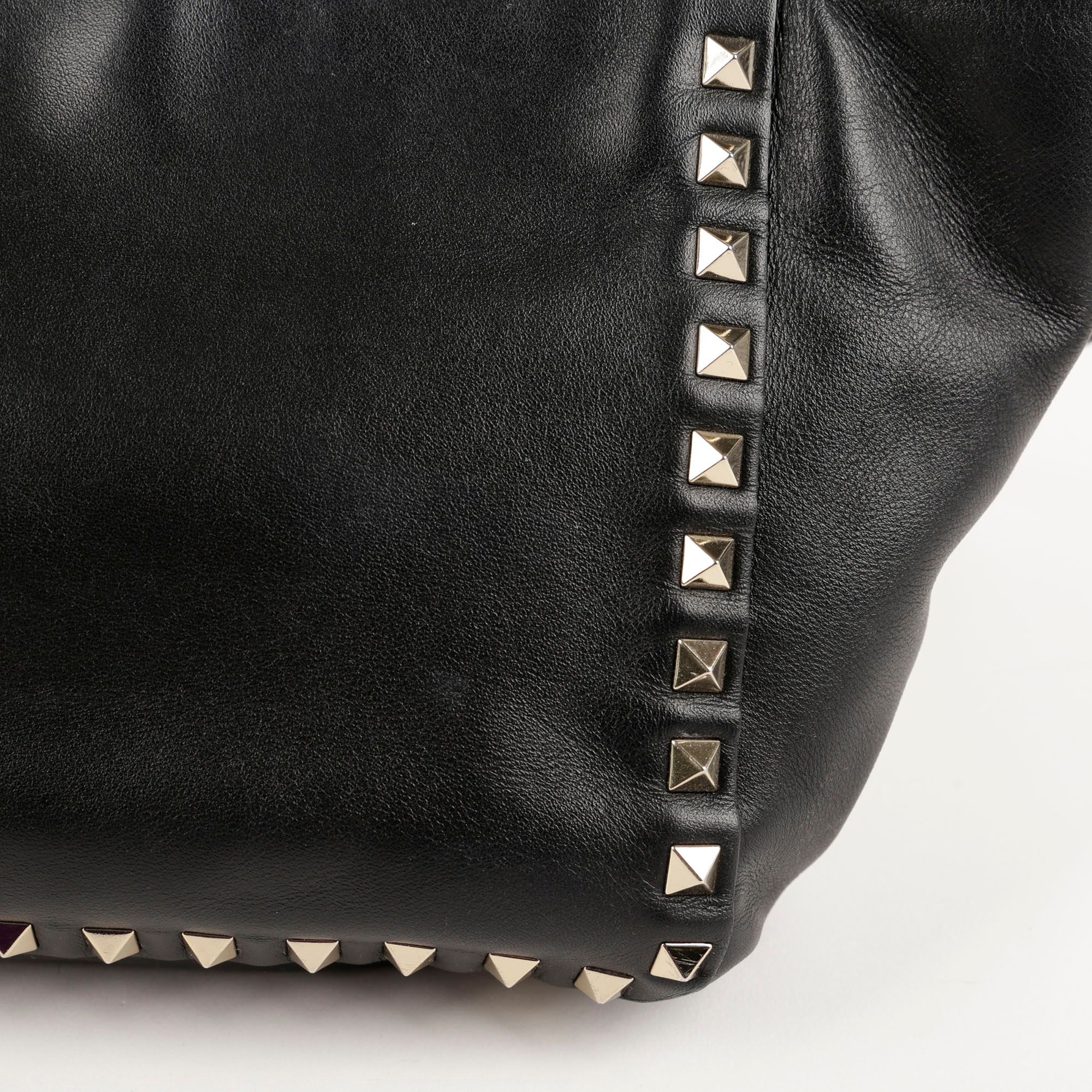 Valentino Small Rockstud Trapeze Tote and Shoulder Bag