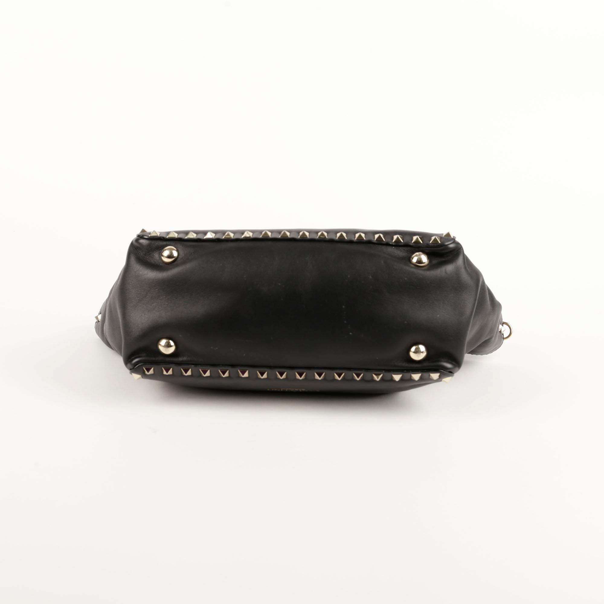 Valentino Small Rockstud Trapeze Tote and Shoulder Bag