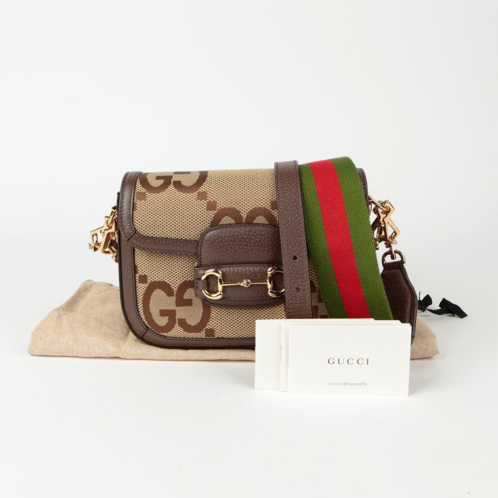 Gucci Jumbo GG Horsebit 1955 Mini Shoulder and Crossbody Bag