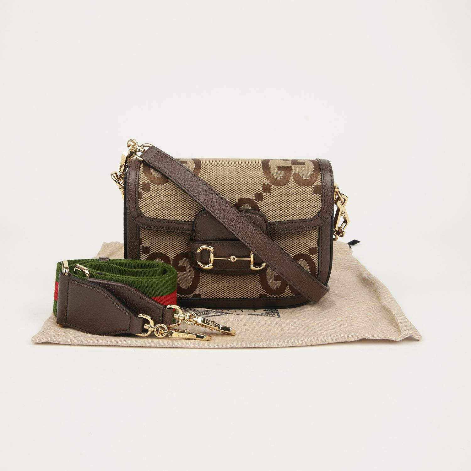 Gucci Jumbo GG Horsebit 1955 Mini Shoulder & Crossbody Bag