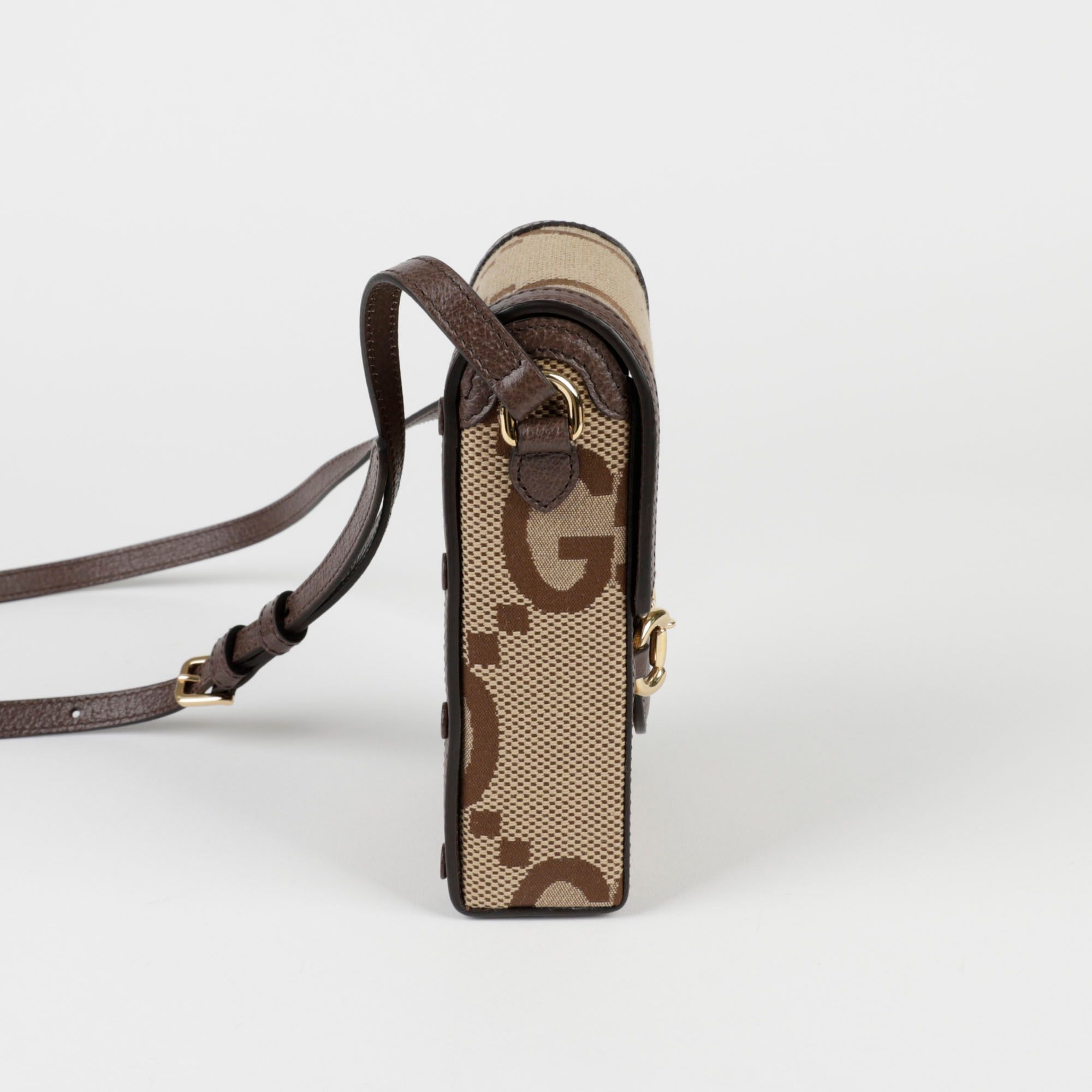 Authentic Gucci Beige & Red 1955 Horsebit Shoulder Bag