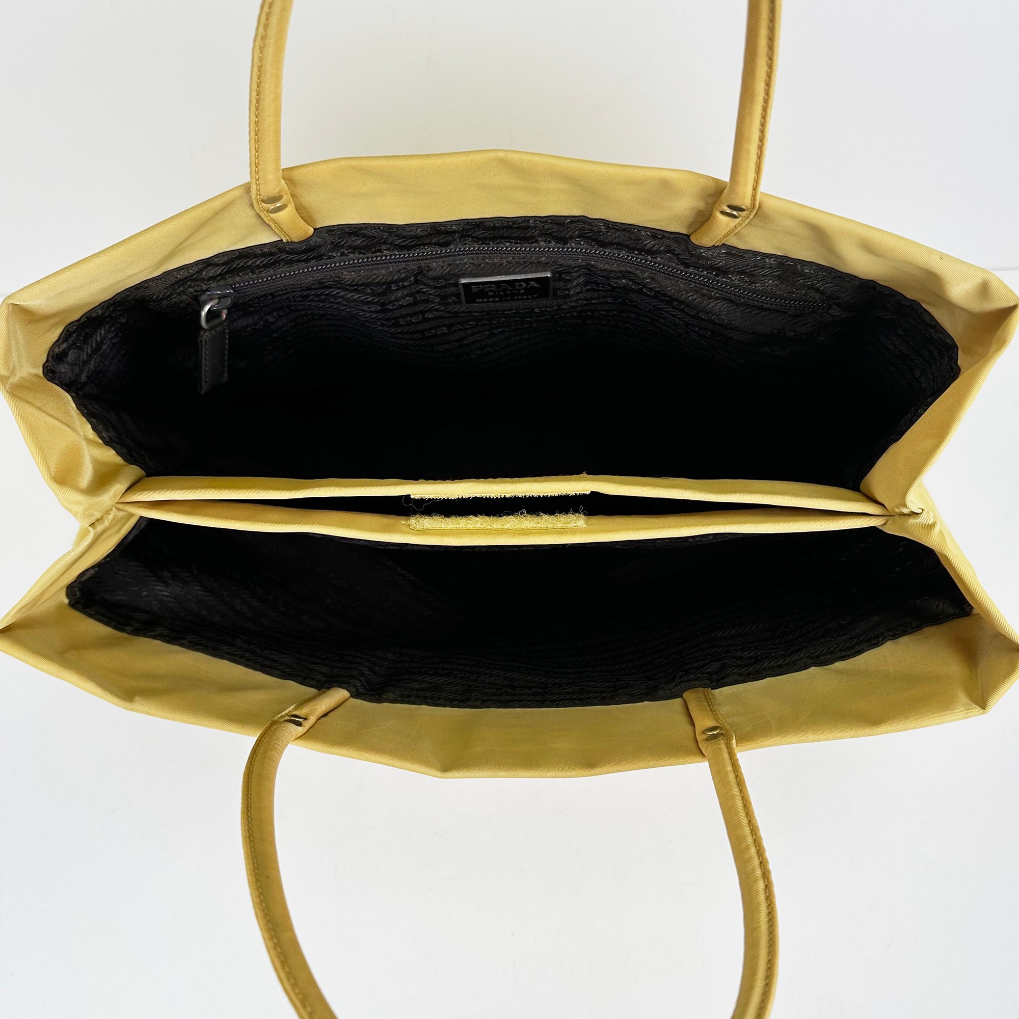 Prada Vintage Yellow Shopper Bag Tote Shoulder Bag 4PPRB1593