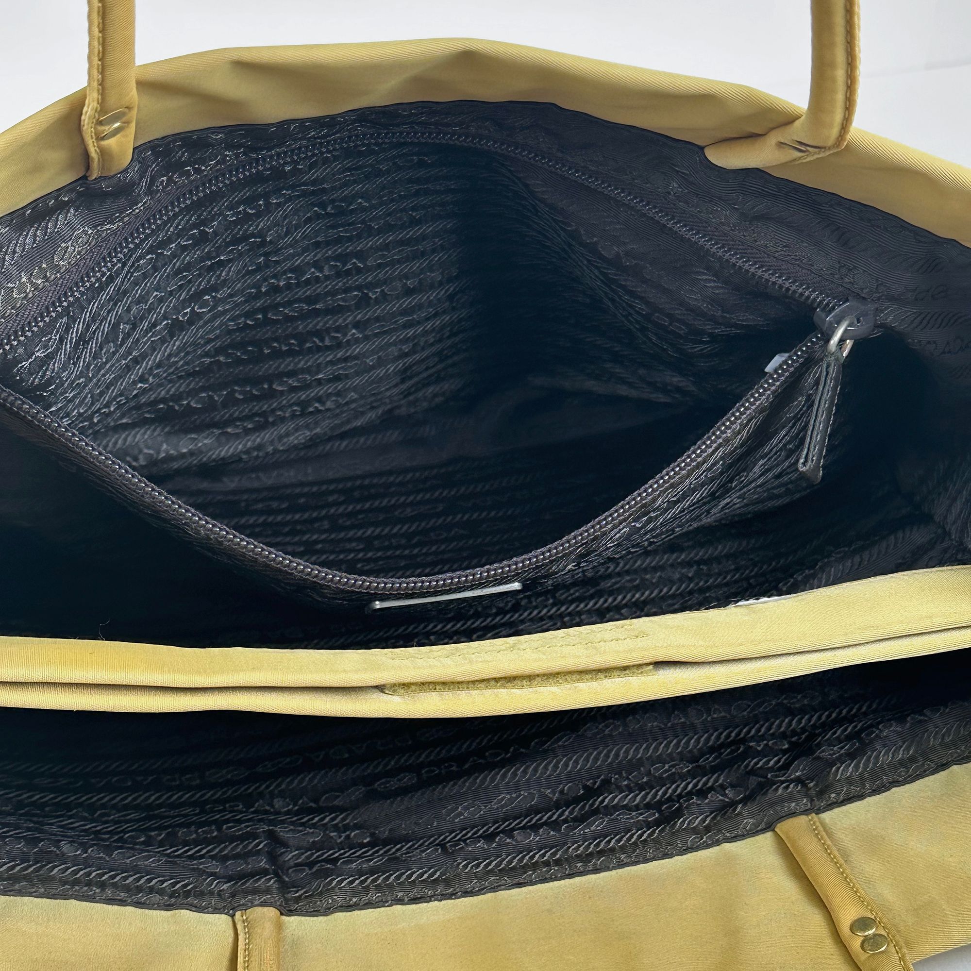 Prada Vintage Yellow Shopper Bag Tote Shoulder Bag 4PPRB1593