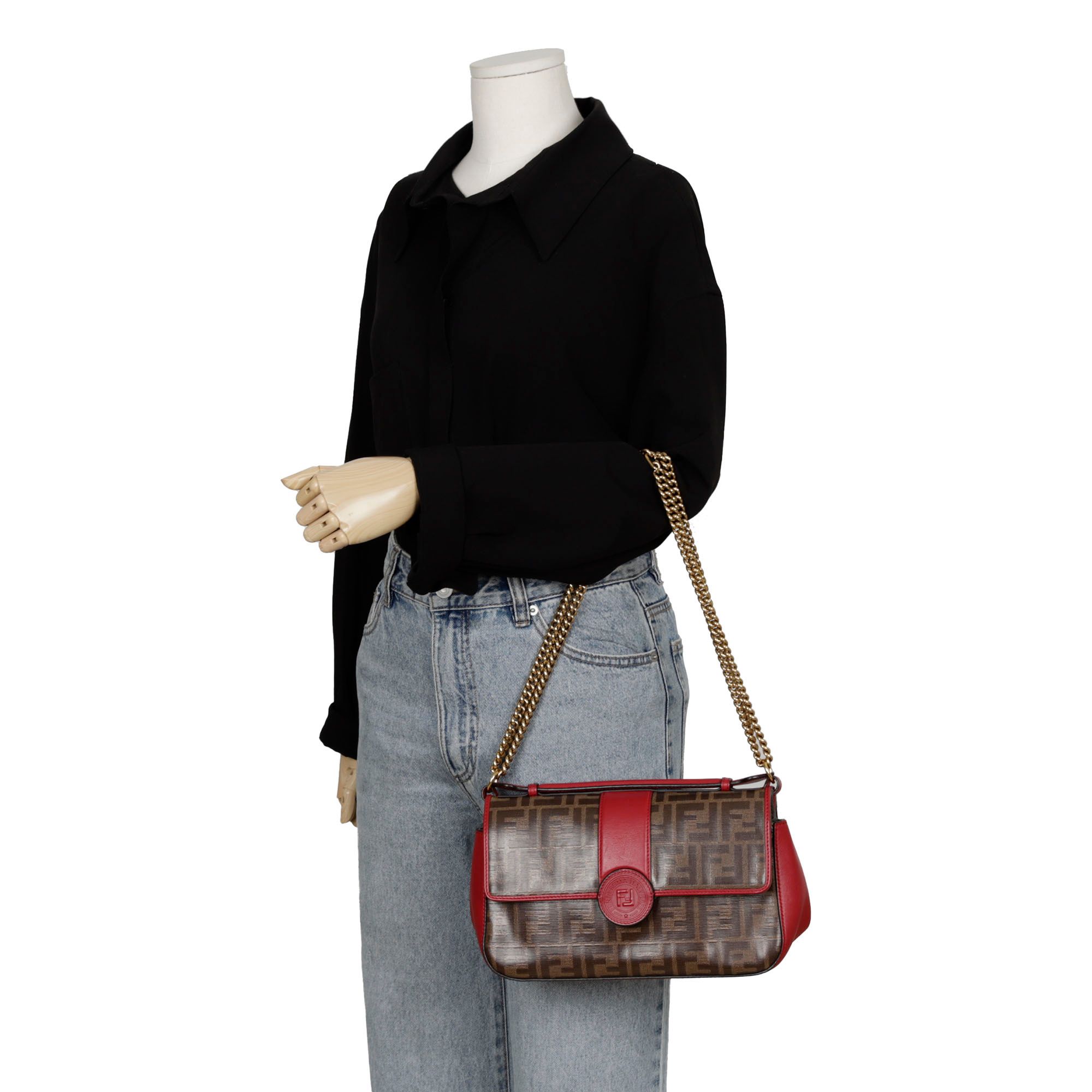 Fendi Double F Chain Shoulder Bag Red 8BT297 92635813 | eBay Fendi Double F Chain Shoulder Bag Red 8BT297 92635813 | eBay