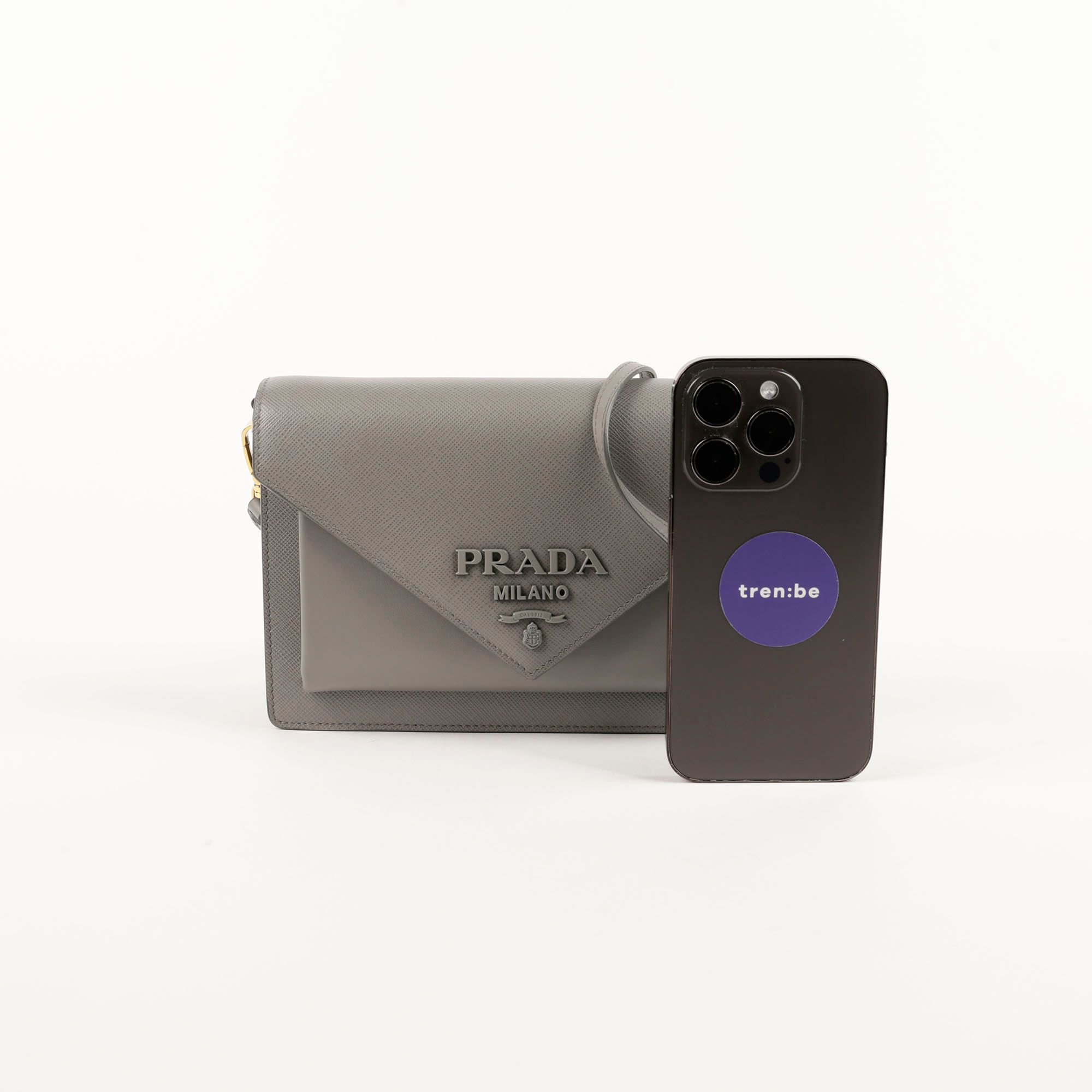 Prada - Saffiano iPhone 12 Mini Cover Nero | www.luxurybags.eu