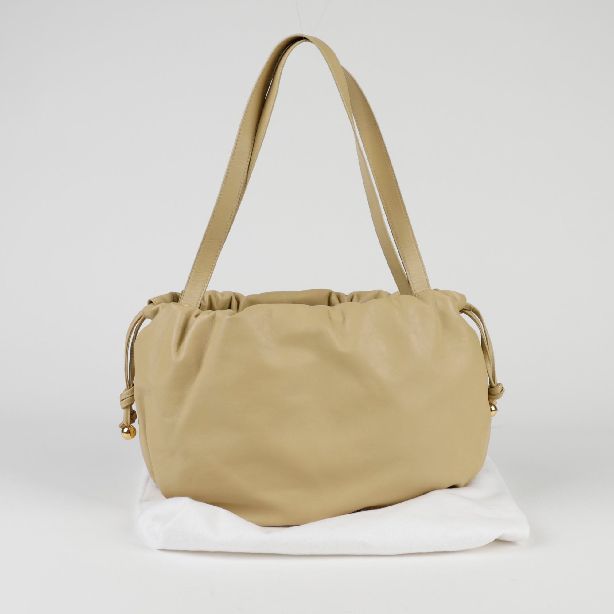 Bottega Veneta Milk White Leather Zip Around Tote Bag