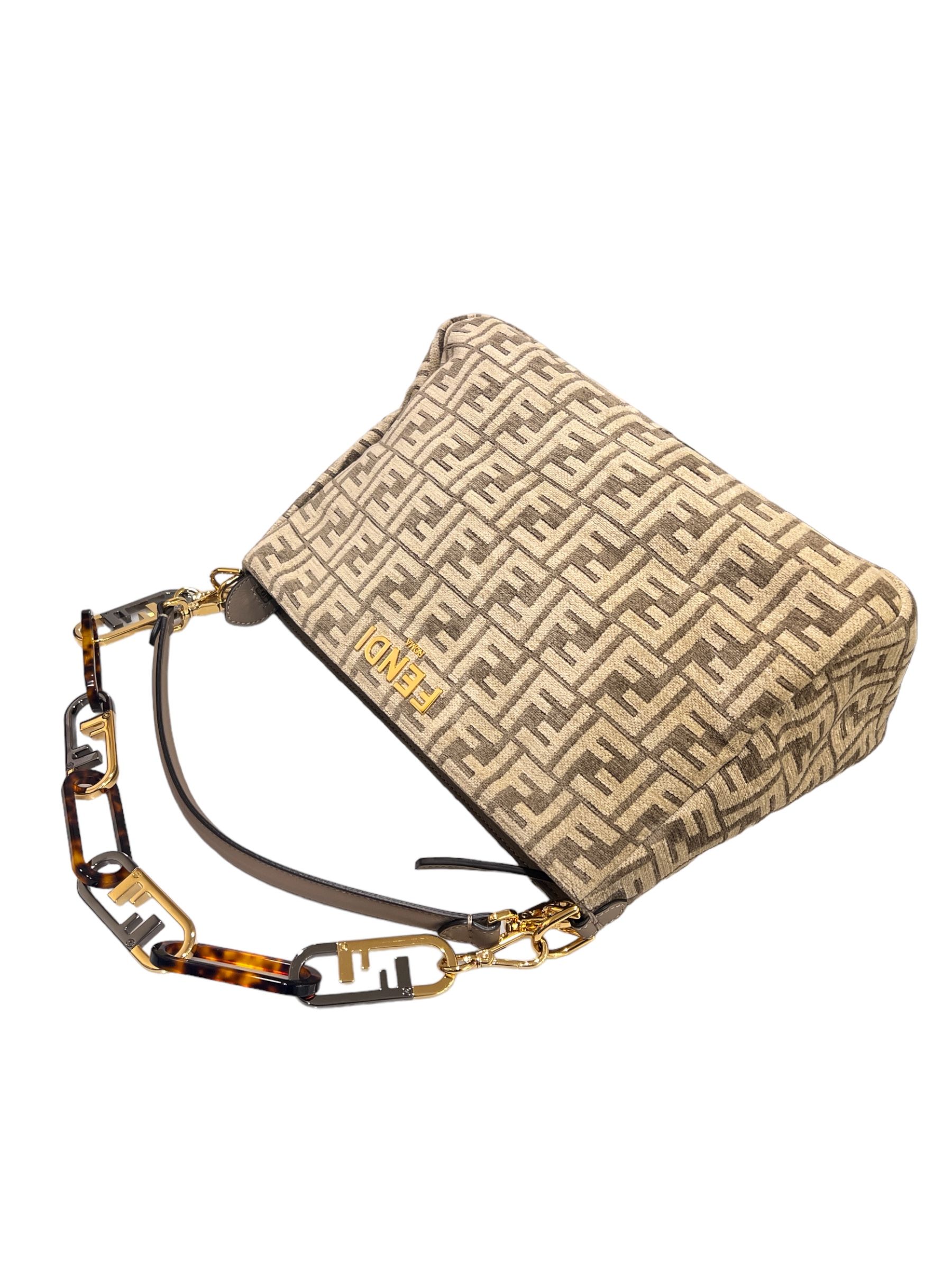 Fendi FF Tapestry O'Lock Shoulder Bag 8BR805 99009962 | eBay