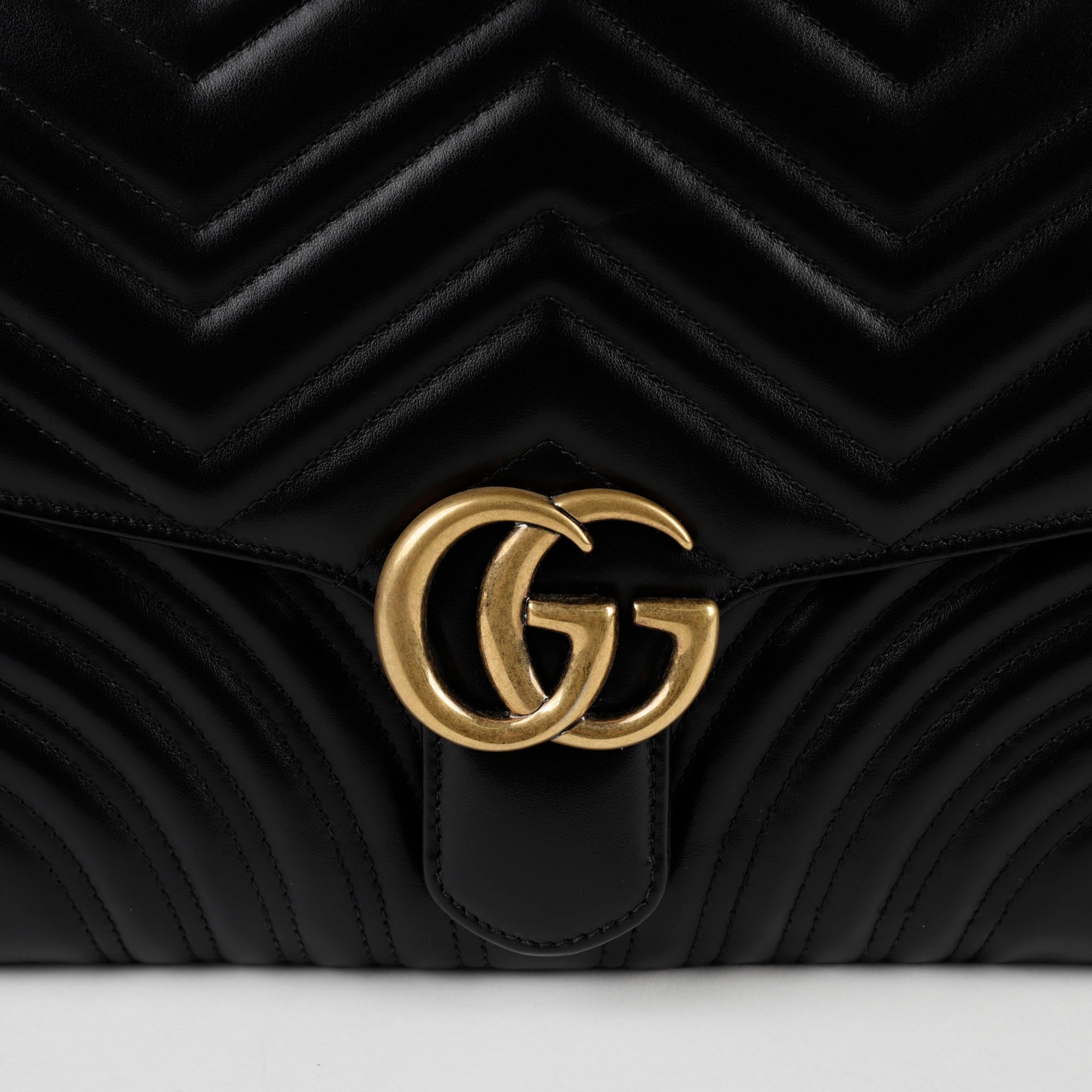 【GUCCI】GG MARMONT CLUTCH●474575DTD1T1000 GG Marmont wallet on chain in black leather | GUCCI® US