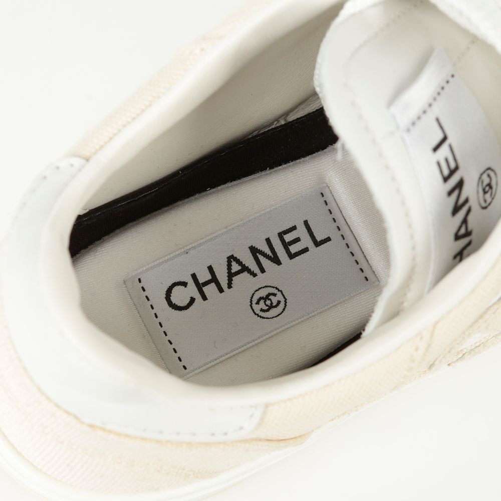 CHANEL CC Logo Sneakers Size 35.5 G45352 | eBay