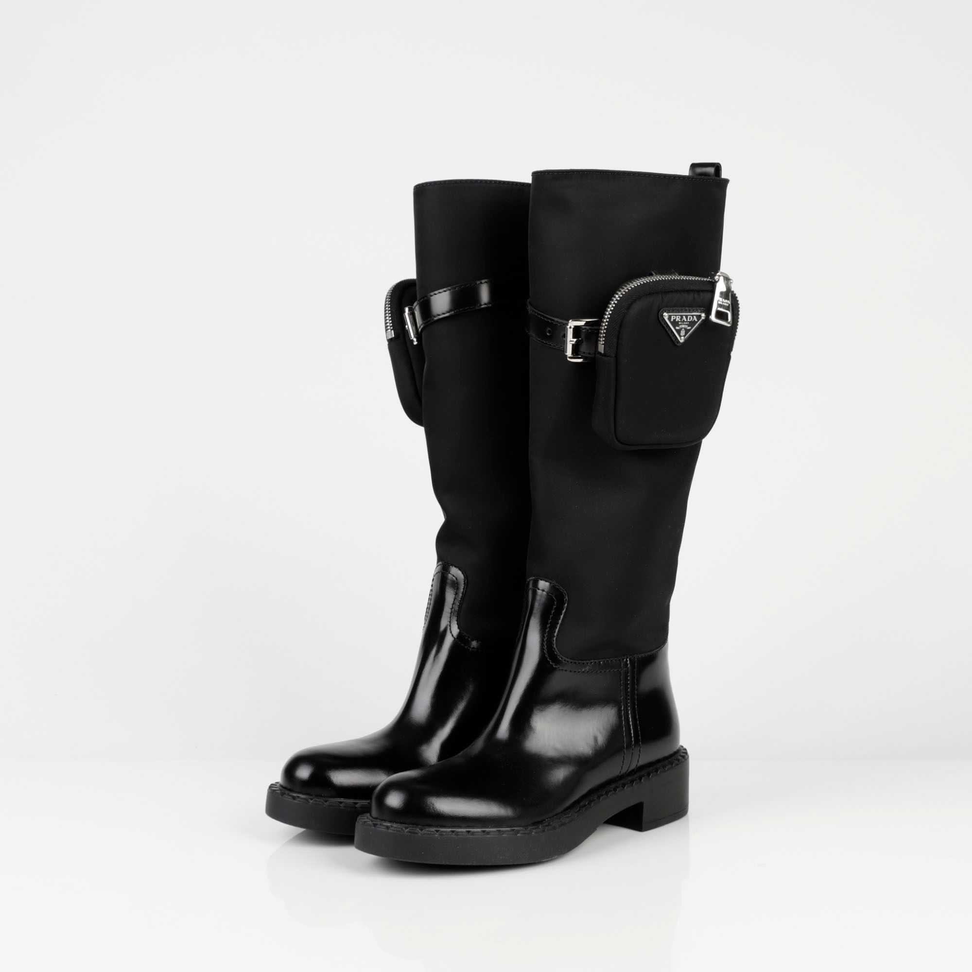Prada Nylon Long Pouch Boots 35 101548025 | eBay