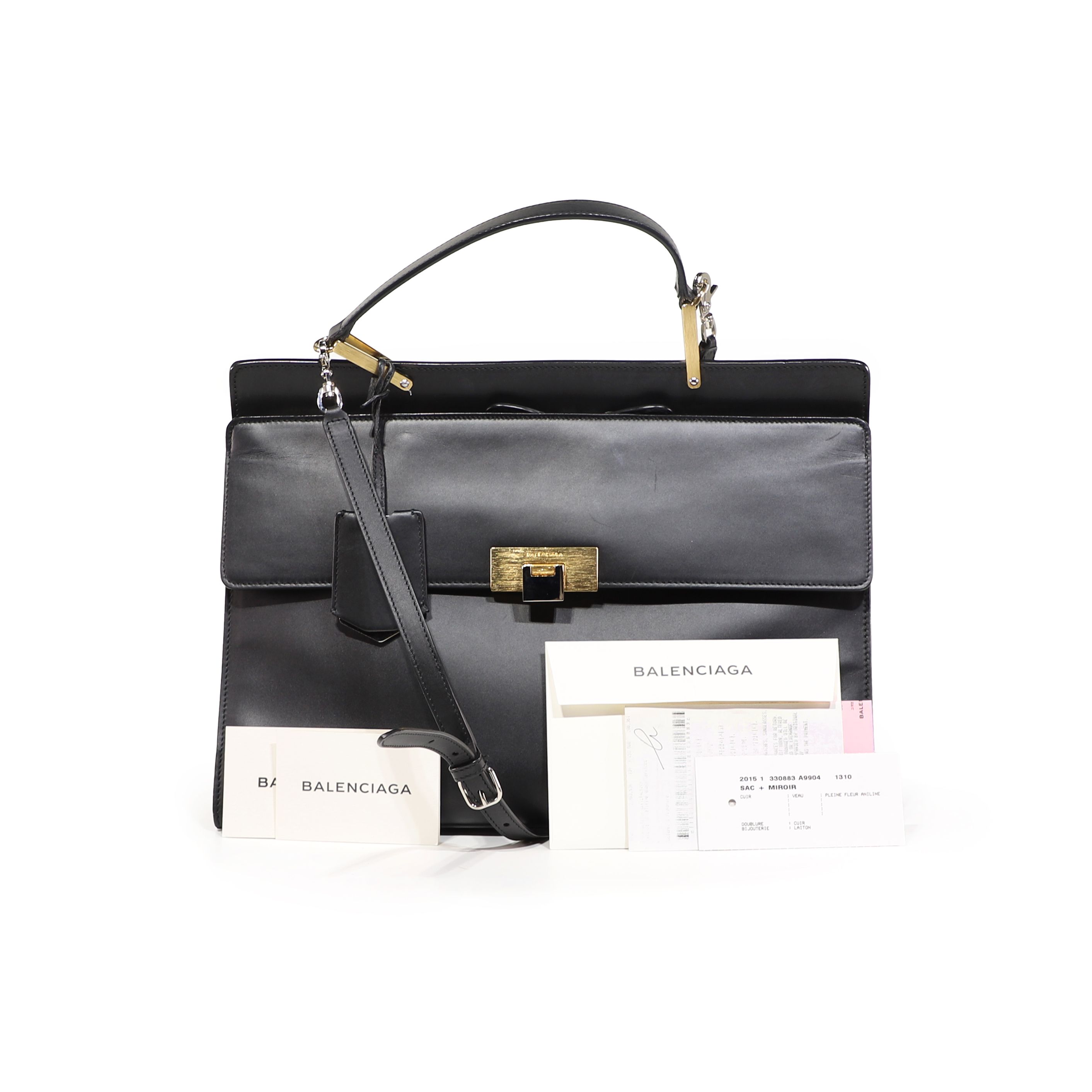 Balenciaga Black Leather Redix City 2WAY 370627 | eBay