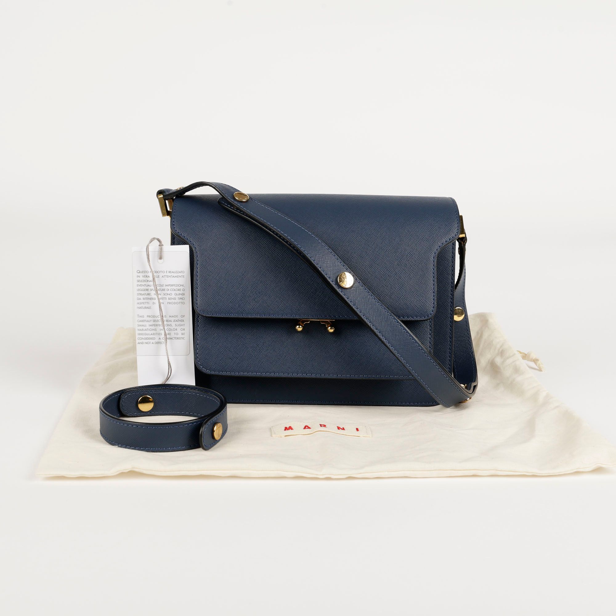 ☆送料関税込☆Marni Medium Saffiano Trunk Bag SBMPN09NO1☆ Marni SBMPN09NO1 Trunk Medium Shoulder Crossbody Bag