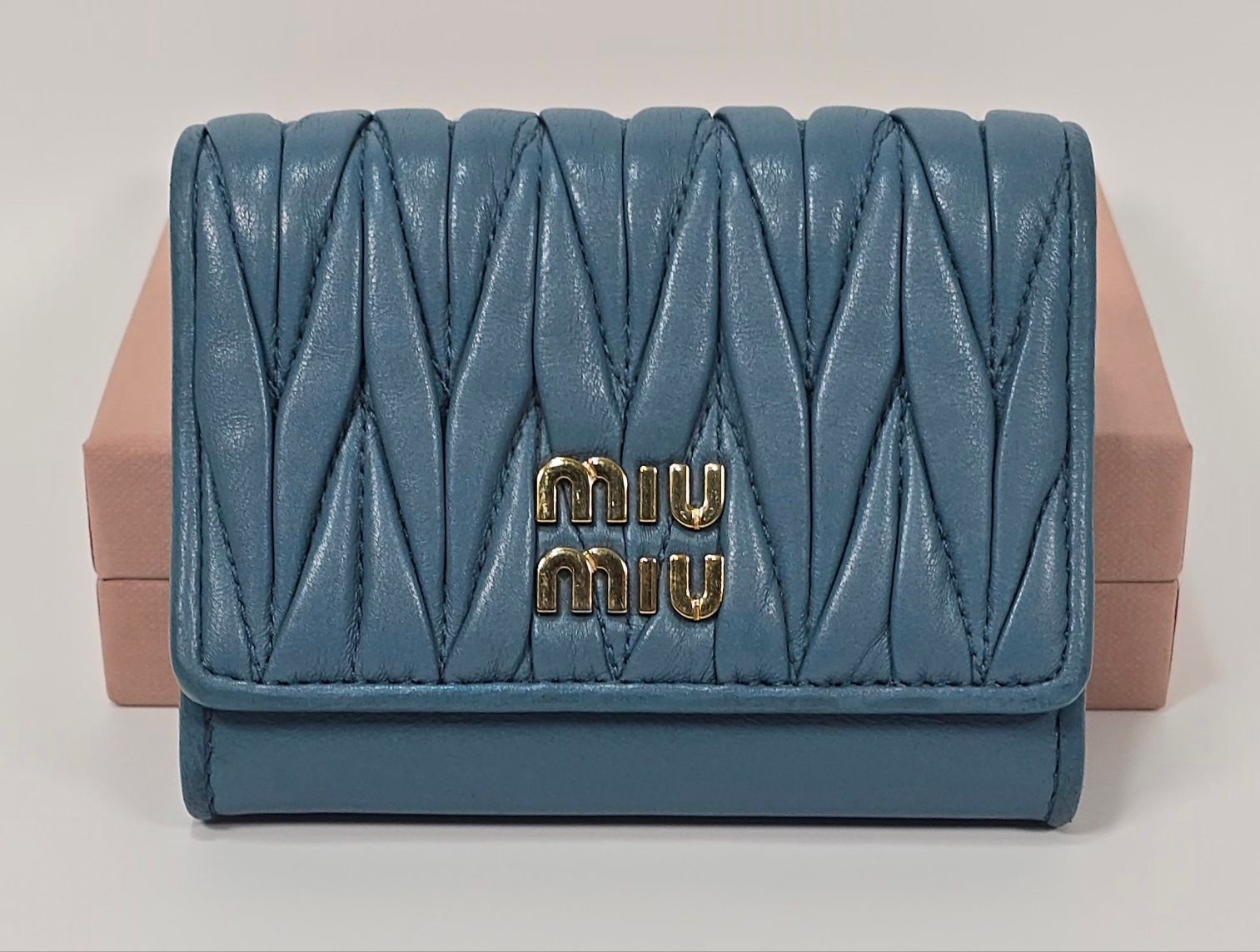 カードケース・名刺入れ MiuMiu Miu Miu Lamb Leather Cardholder (5MC076 AFPP F0007) Black Matelassé Nappa Leather Card Holder | Miu Miu