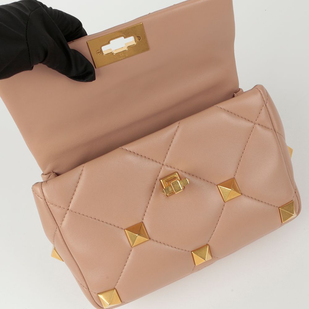 Valentino Roman Stud Medium Chain Shoulder Bag 0I82BSF