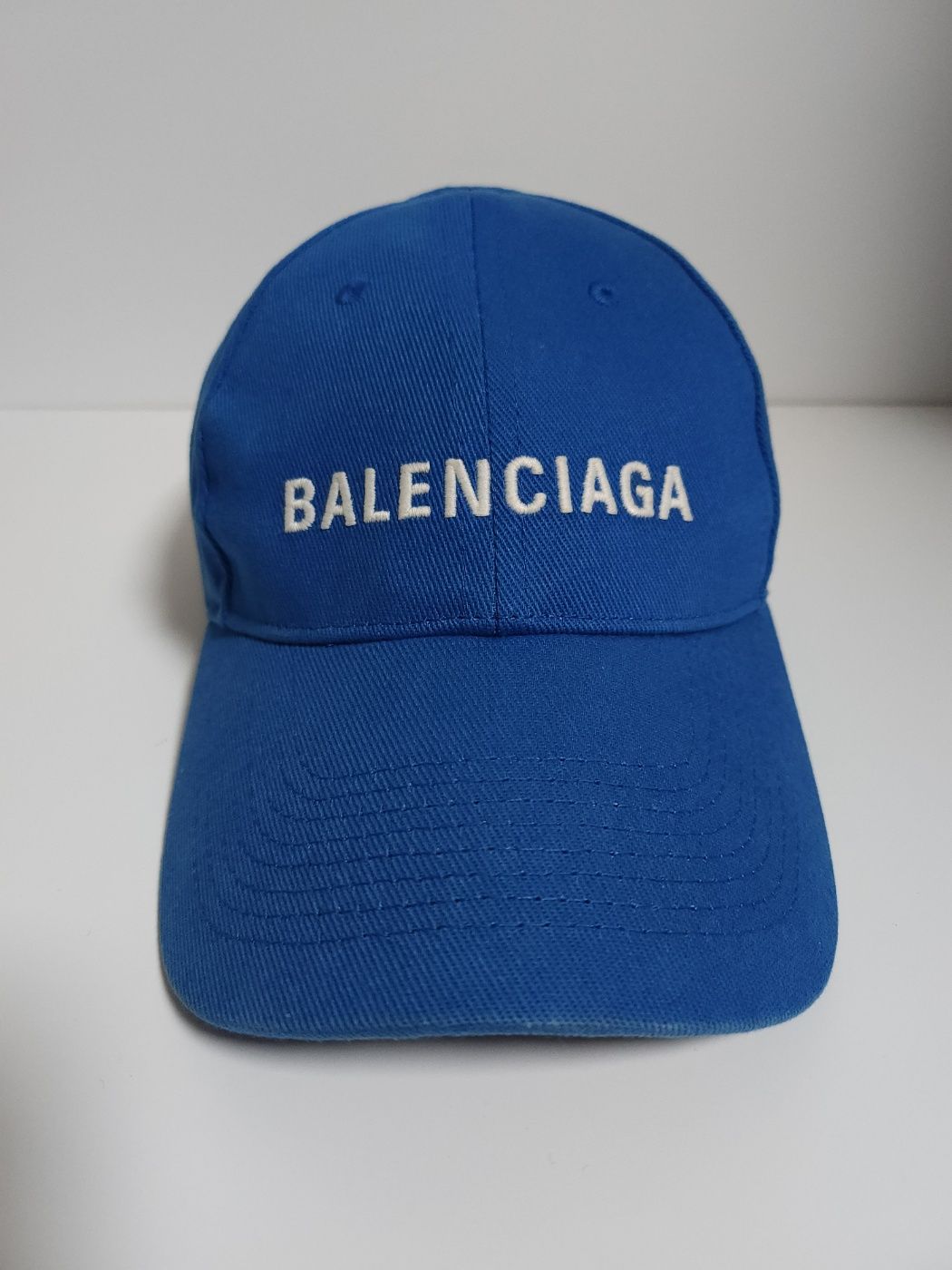 Balenciaga Blue Embroidered Baseball Cap Hat B0926 | eBay