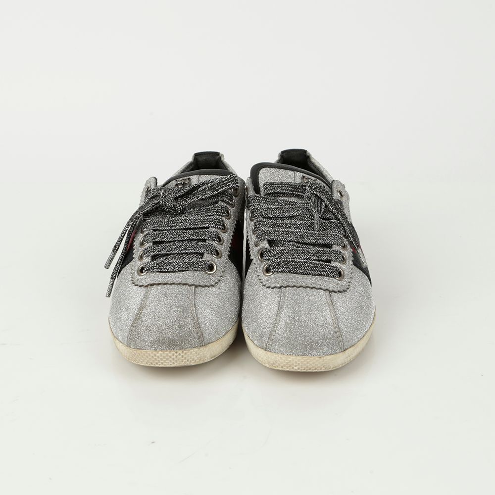 Gucci Glitter Web Stud Bambi Sneakers 35.5 Size - 419544 | eBay
