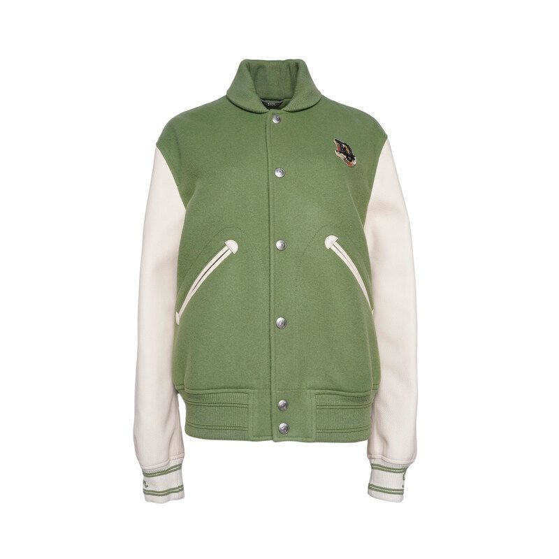 Dior x Tears Green Wool Varsity Jacket 393L418 114613530 | eBay