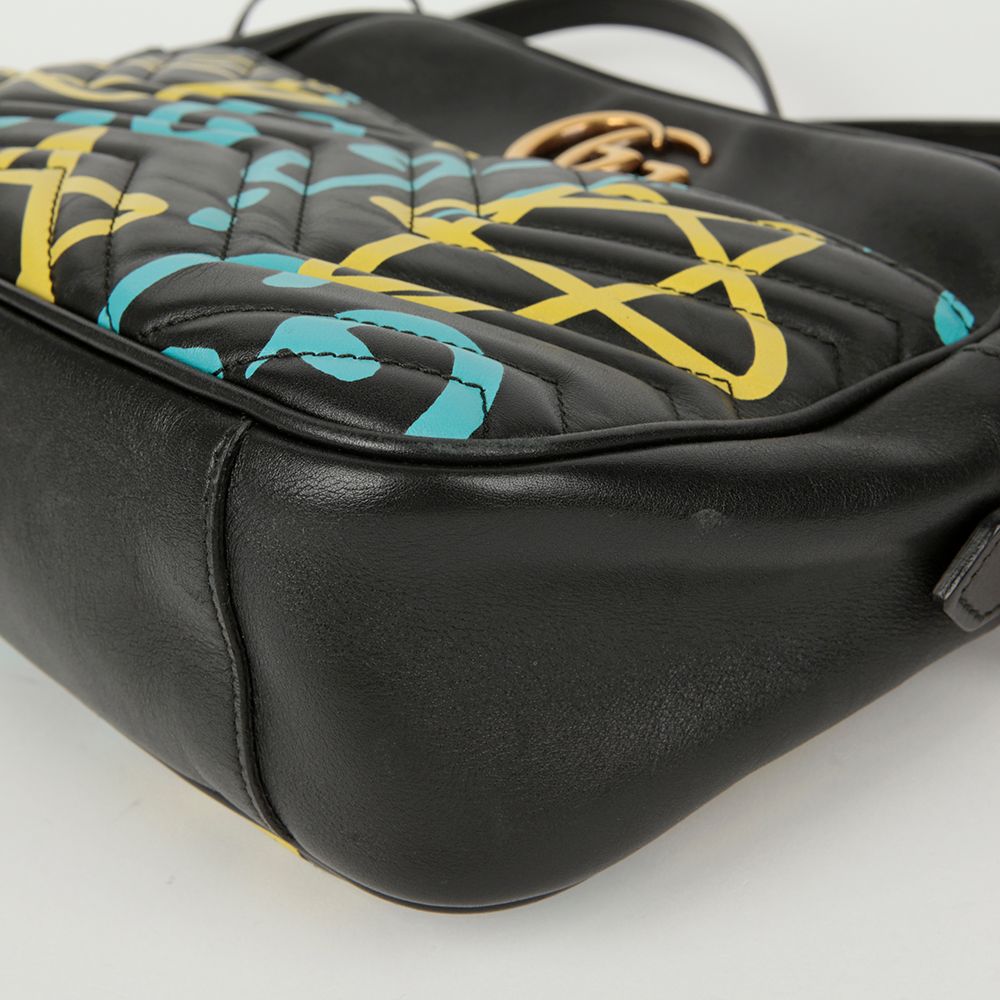Gucci GG Marmont Ghost Graffiti Small Shoulder Bag 443499