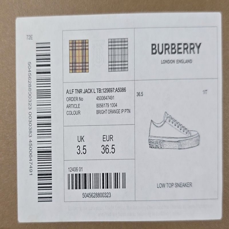 Burberry Monogram Print Canvas Sneakers 235 115373625 | eBay