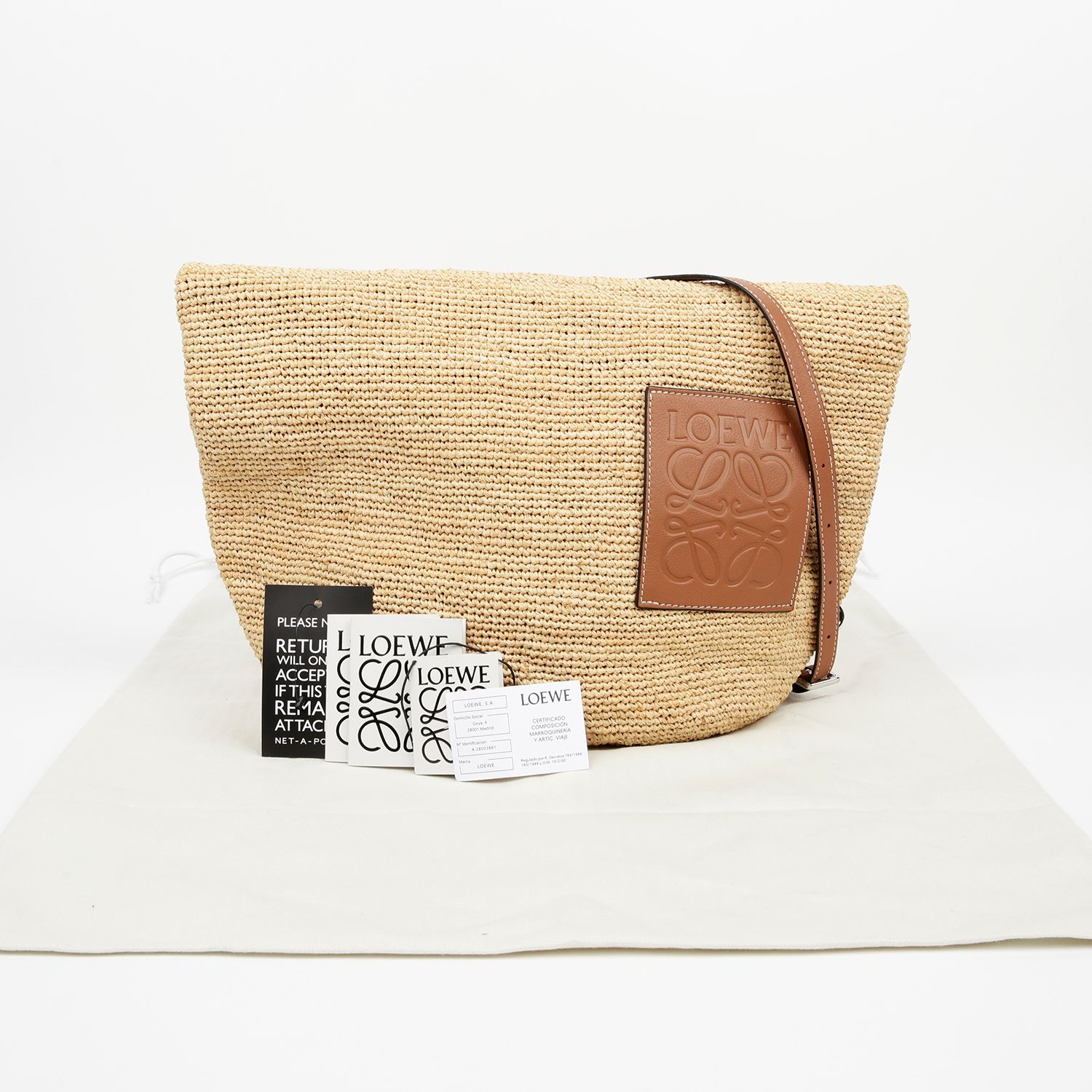 Loewe Raffia Calf Slit Tote Shoulder Bag 329 07 V81 | eBay