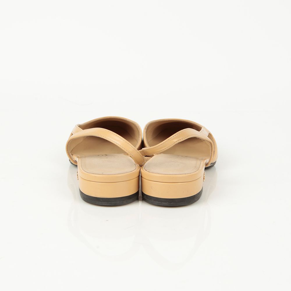 CHANEL Two-Tone Slingback Sandals Size 36.5 G31319 | eBay
