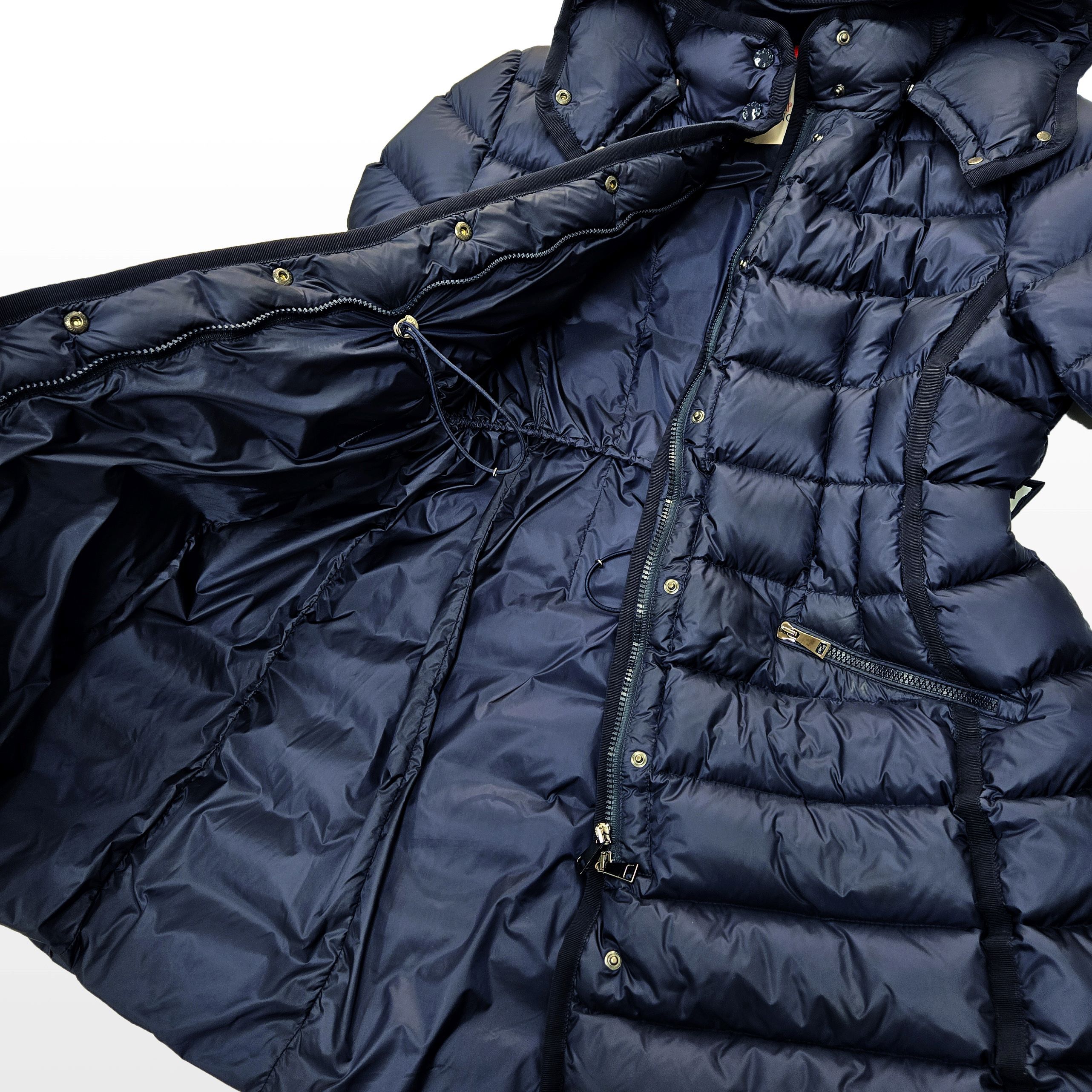 Moncler Women's Hermione Ermine Hood Long Down Padding Coat