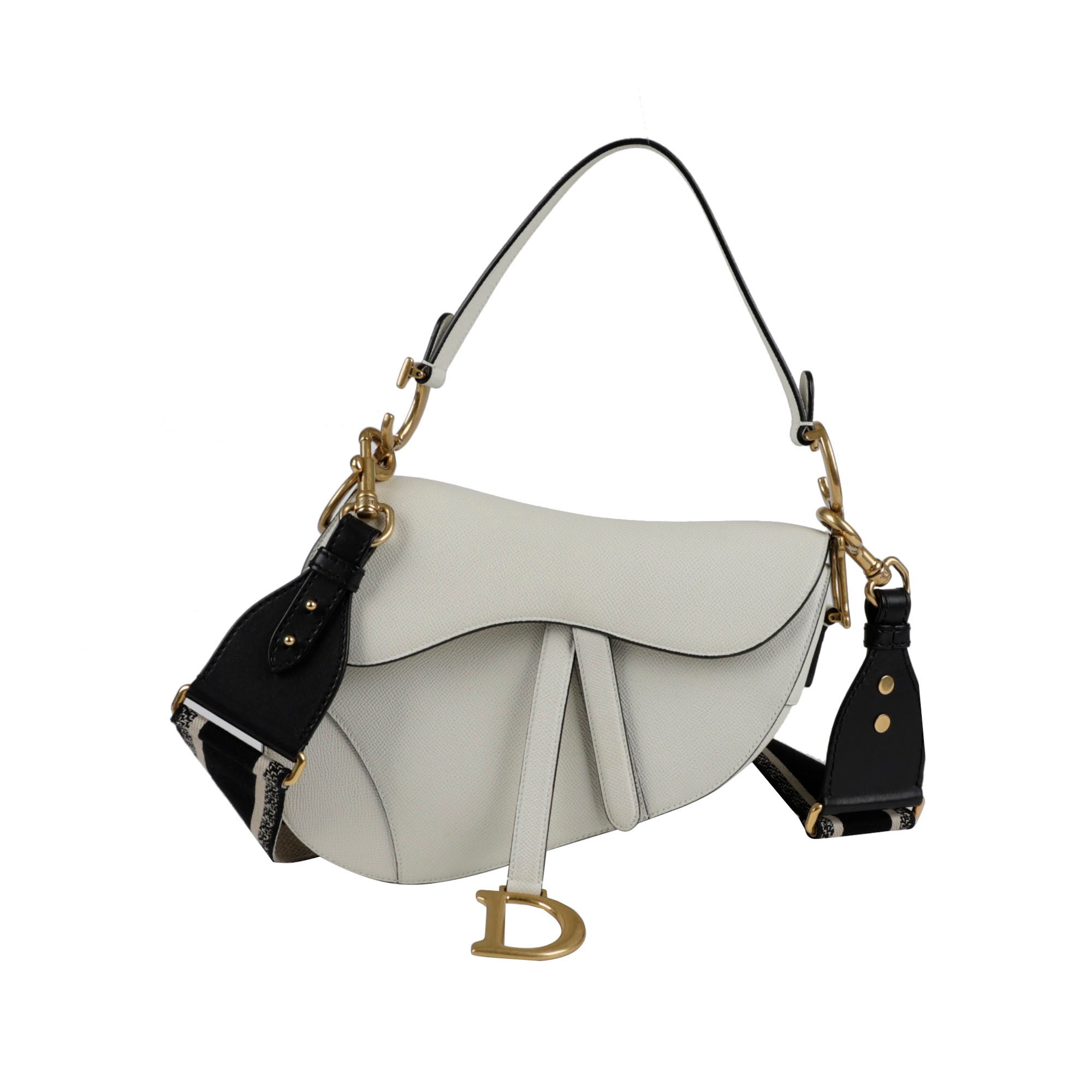 CHRISTIAN DIOR Canvas Mizza Embroidered Medium Lady D-Lite